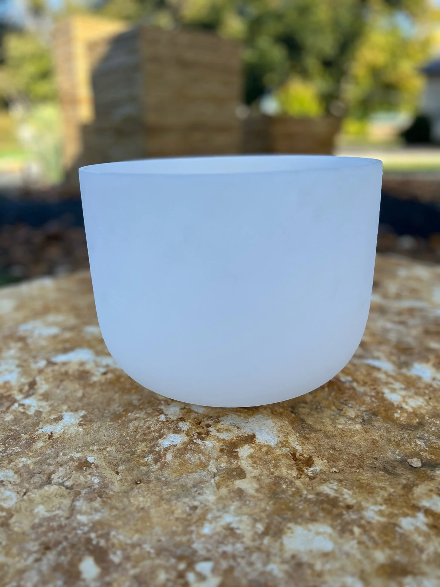 11 inch, F4 Perfect Pitch Frosted Crystal Singing Bowl Bowl - Image 4