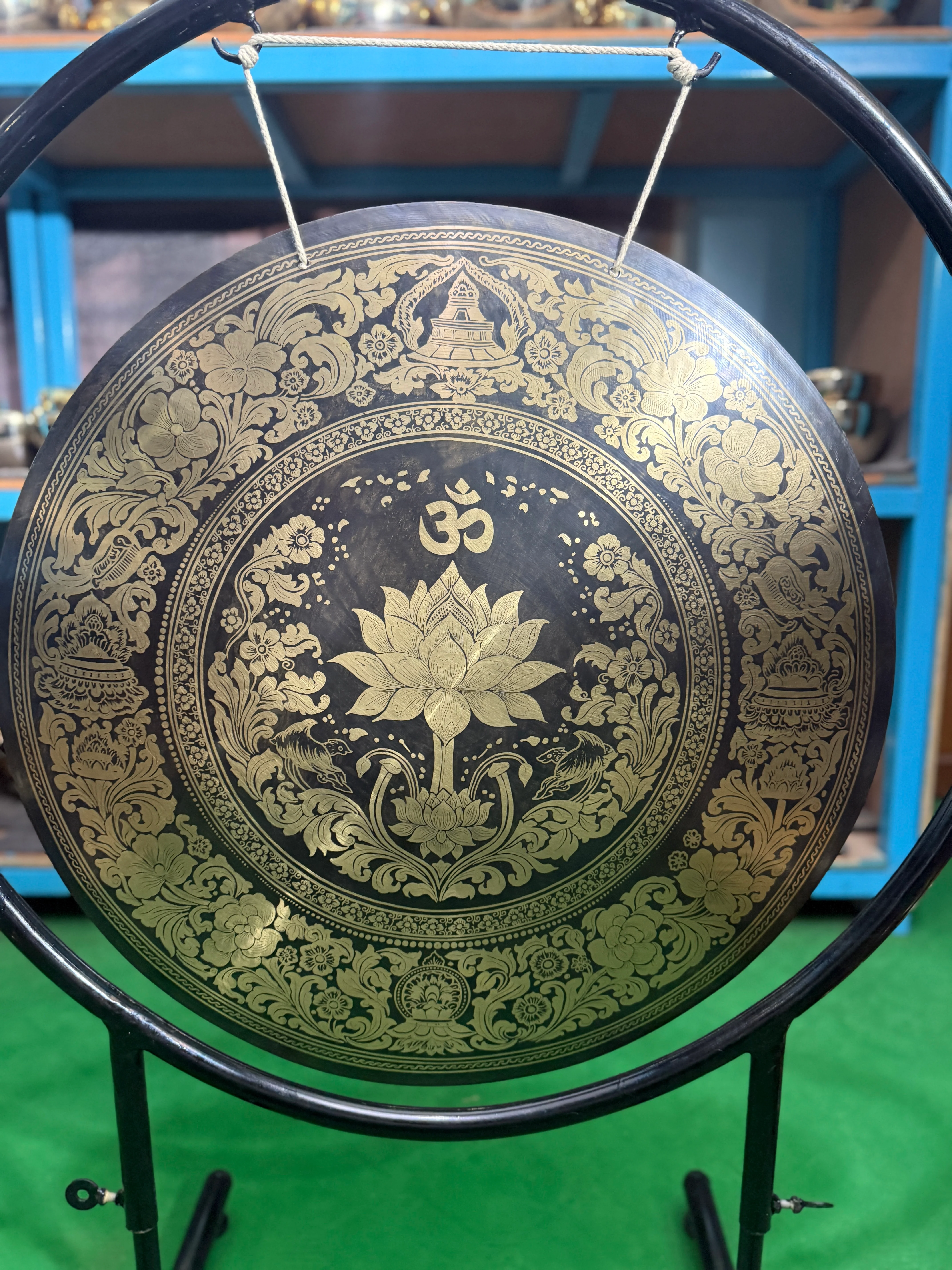 27 Inch Bronze Gong Handmade In Nepal One of One 0001 - Image 2