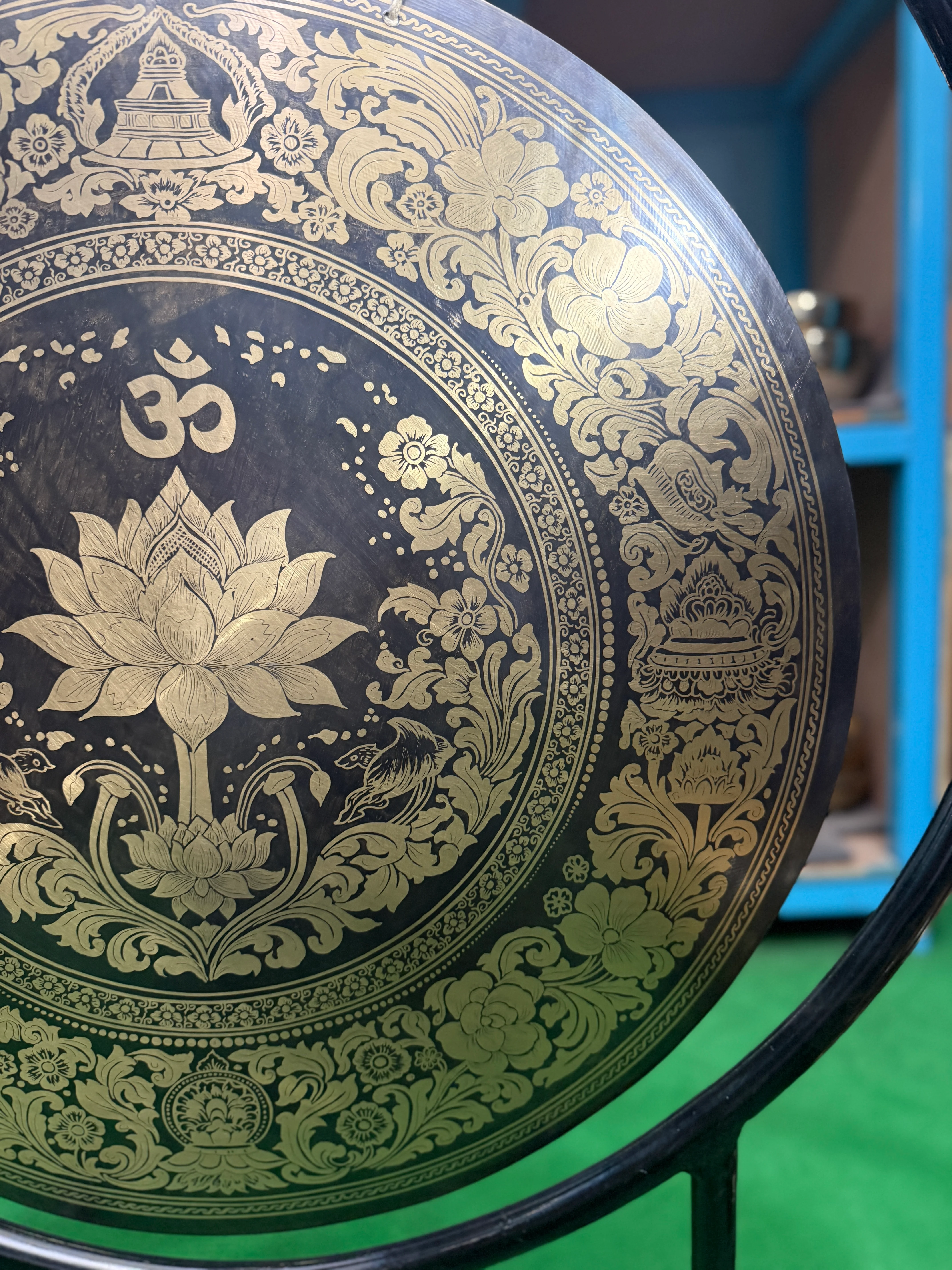 27 Inch Bronze Gong Handmade In Nepal One of One 0001 - Image 5