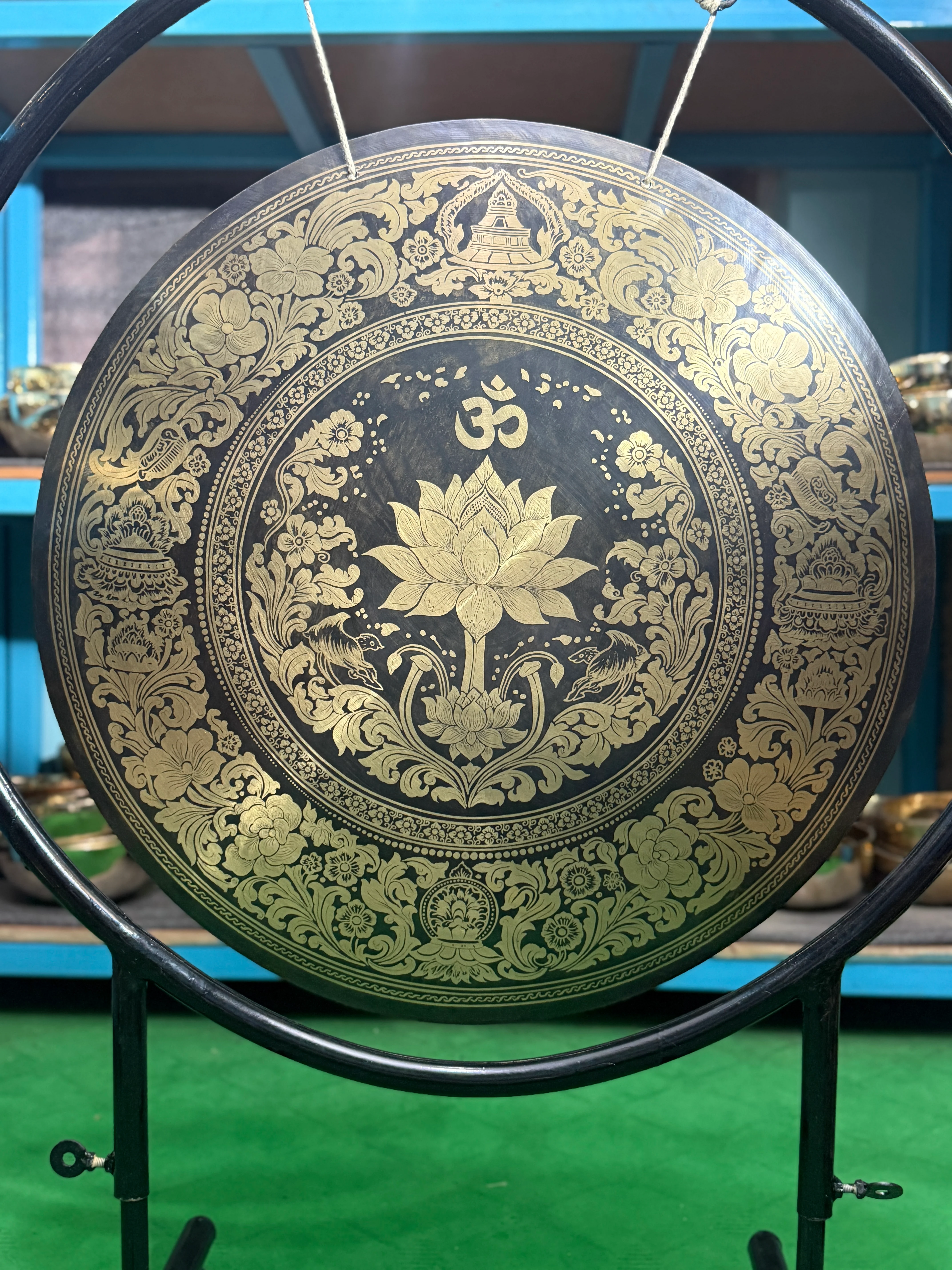 27 Inch Bronze Gong Handmade In Nepal One of One 0001 - Image 6