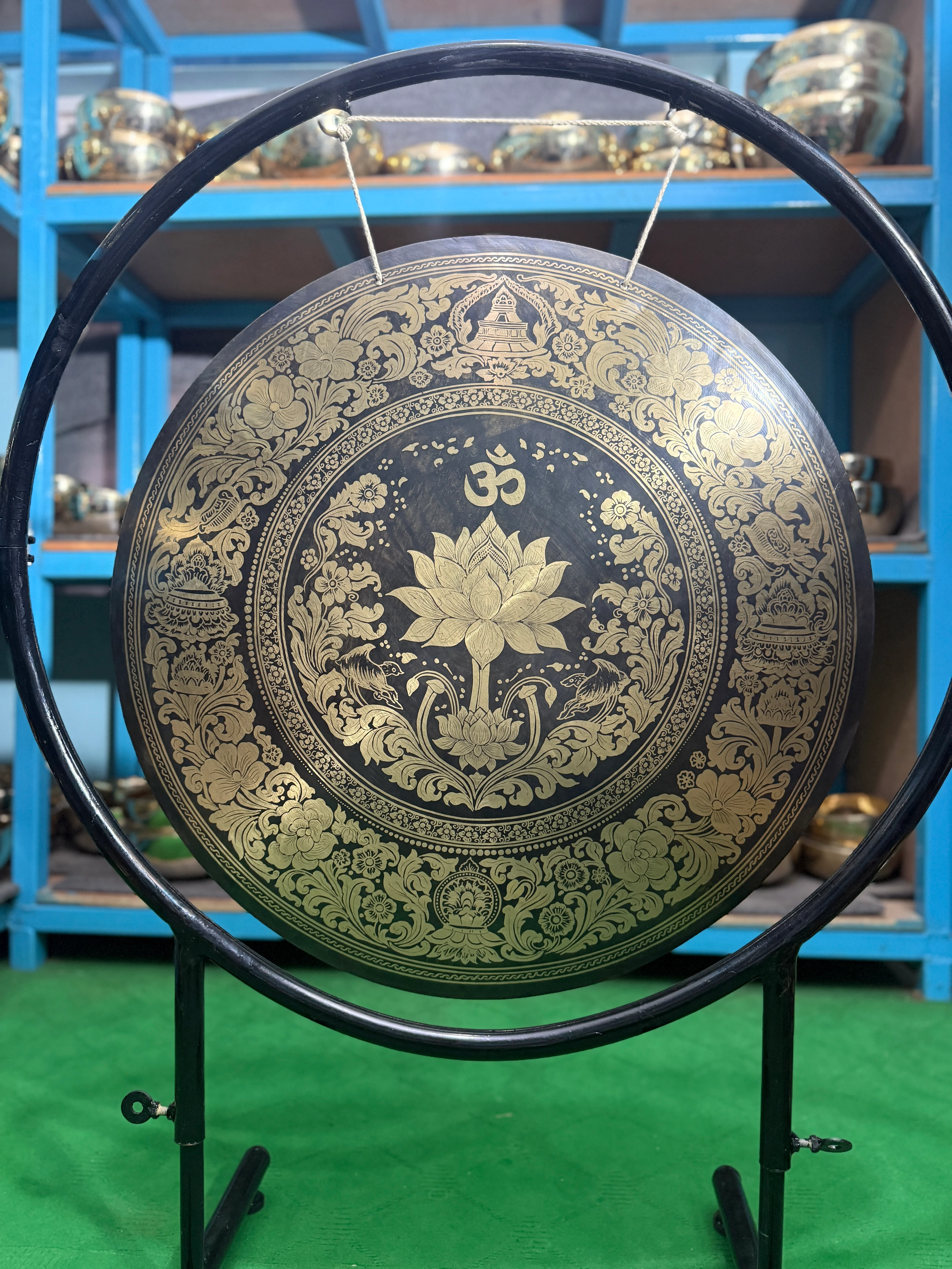 27 Inch Bronze Gong Handmade In Nepal One of One 0001 - Image 7