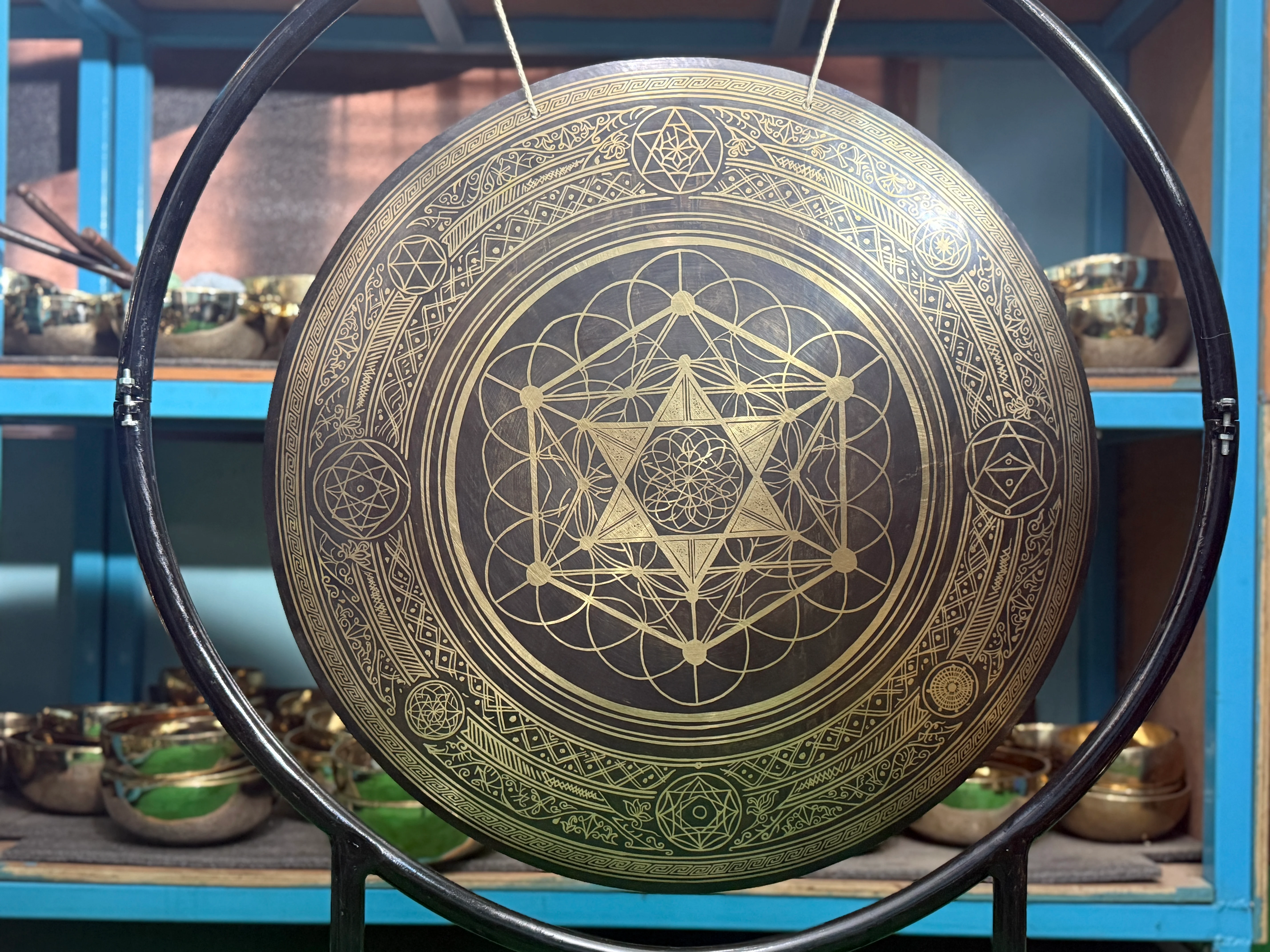 27 Inch Bronze Gong Handmade In Nepal One of One 0004 - Image 13