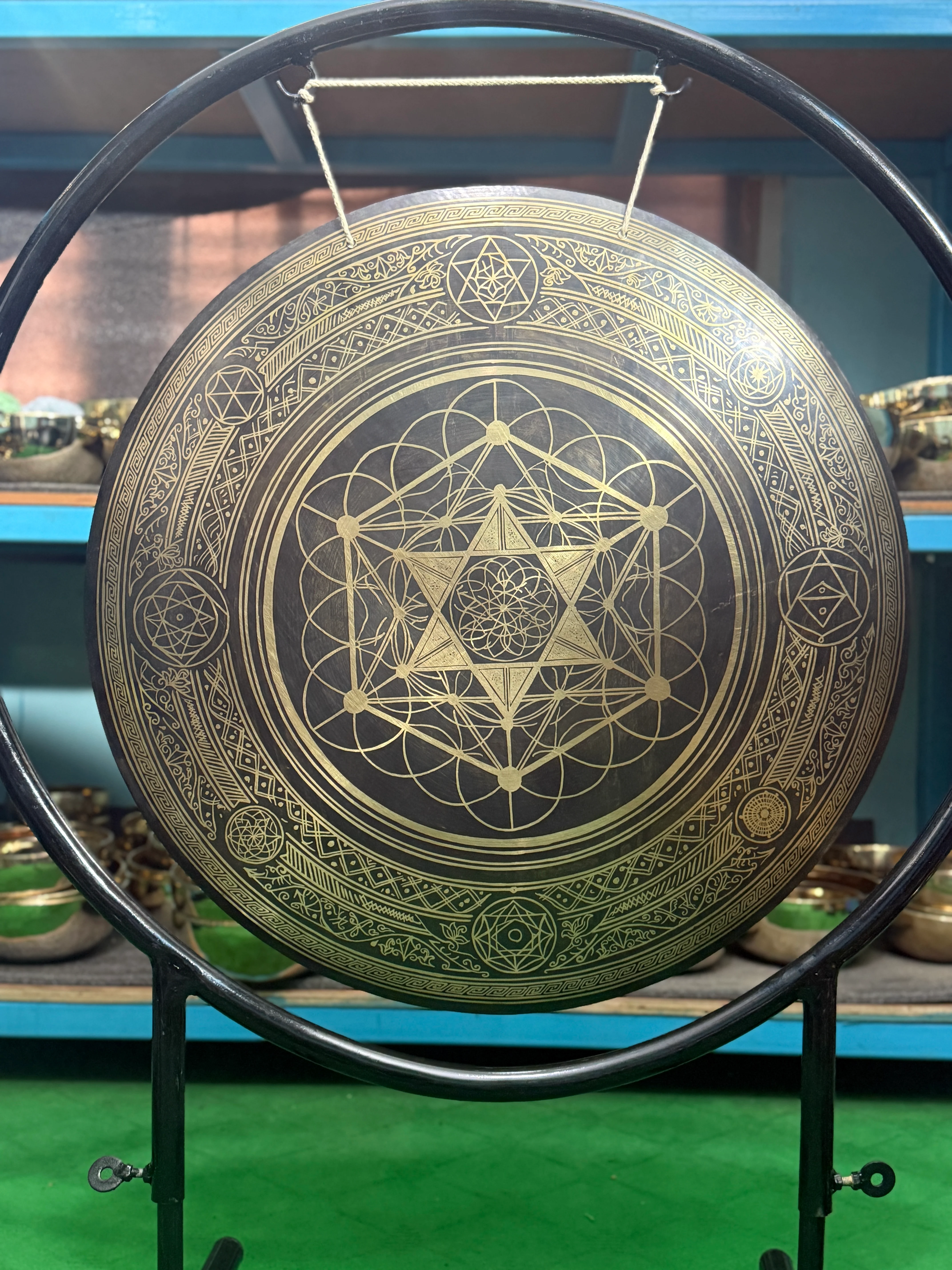 27 Inch Bronze Gong Handmade In Nepal One of One 0004 - Image 16