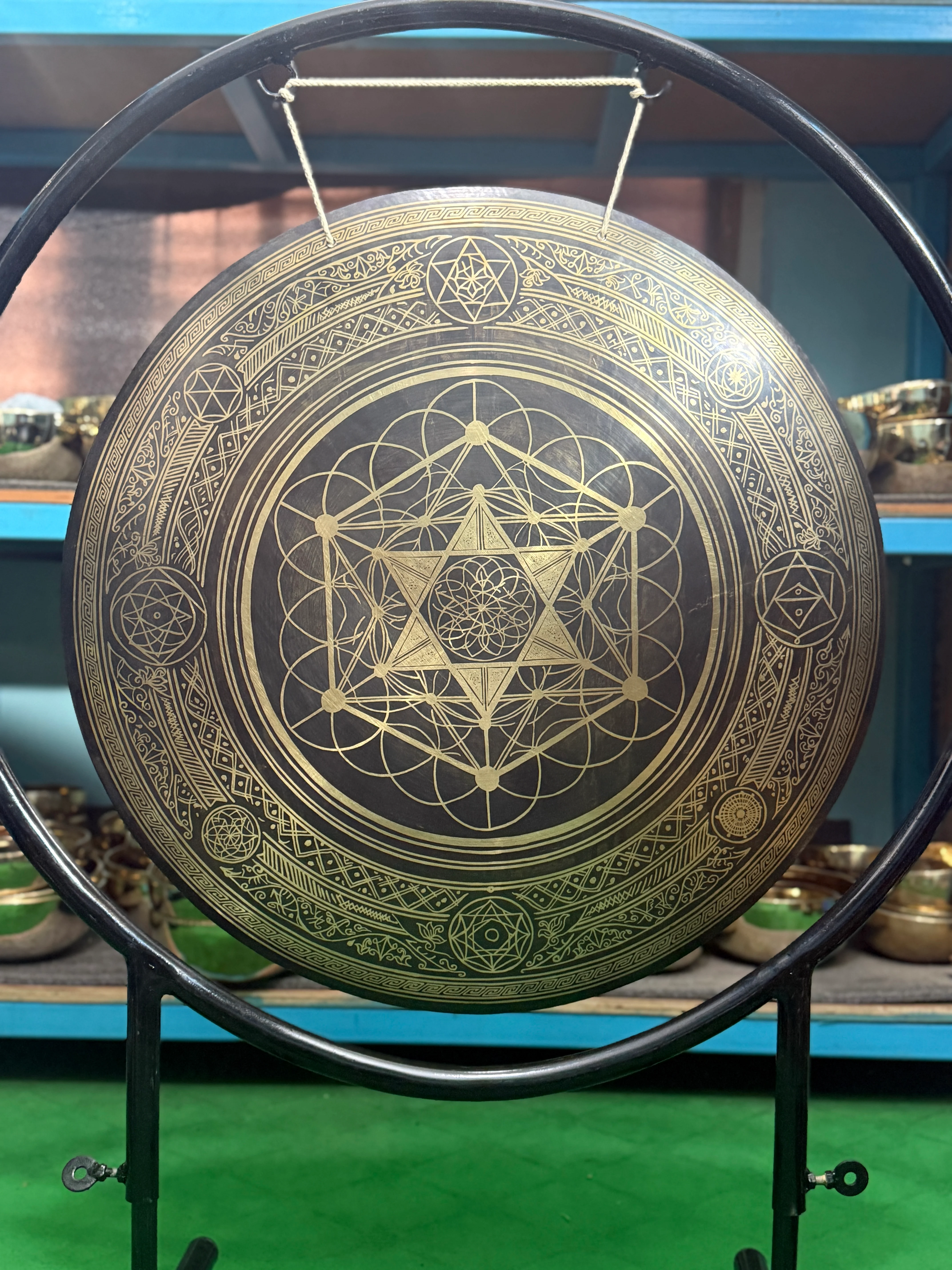 27 Inch Bronze Gong Handmade In Nepal One of One 0004 - Image 17