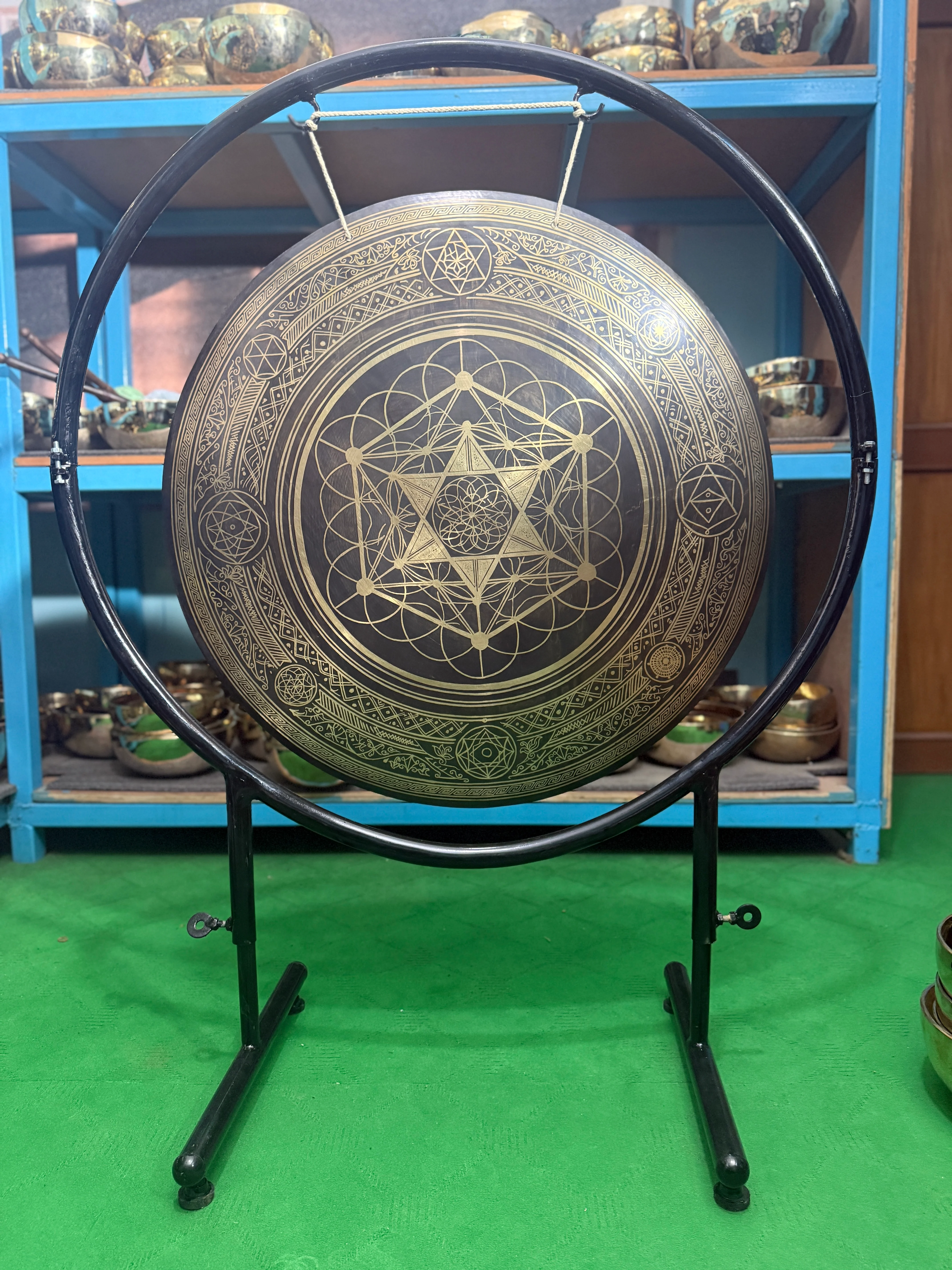 27 Inch Bronze Gong Handmade In Nepal One of One 0004 - Image 9