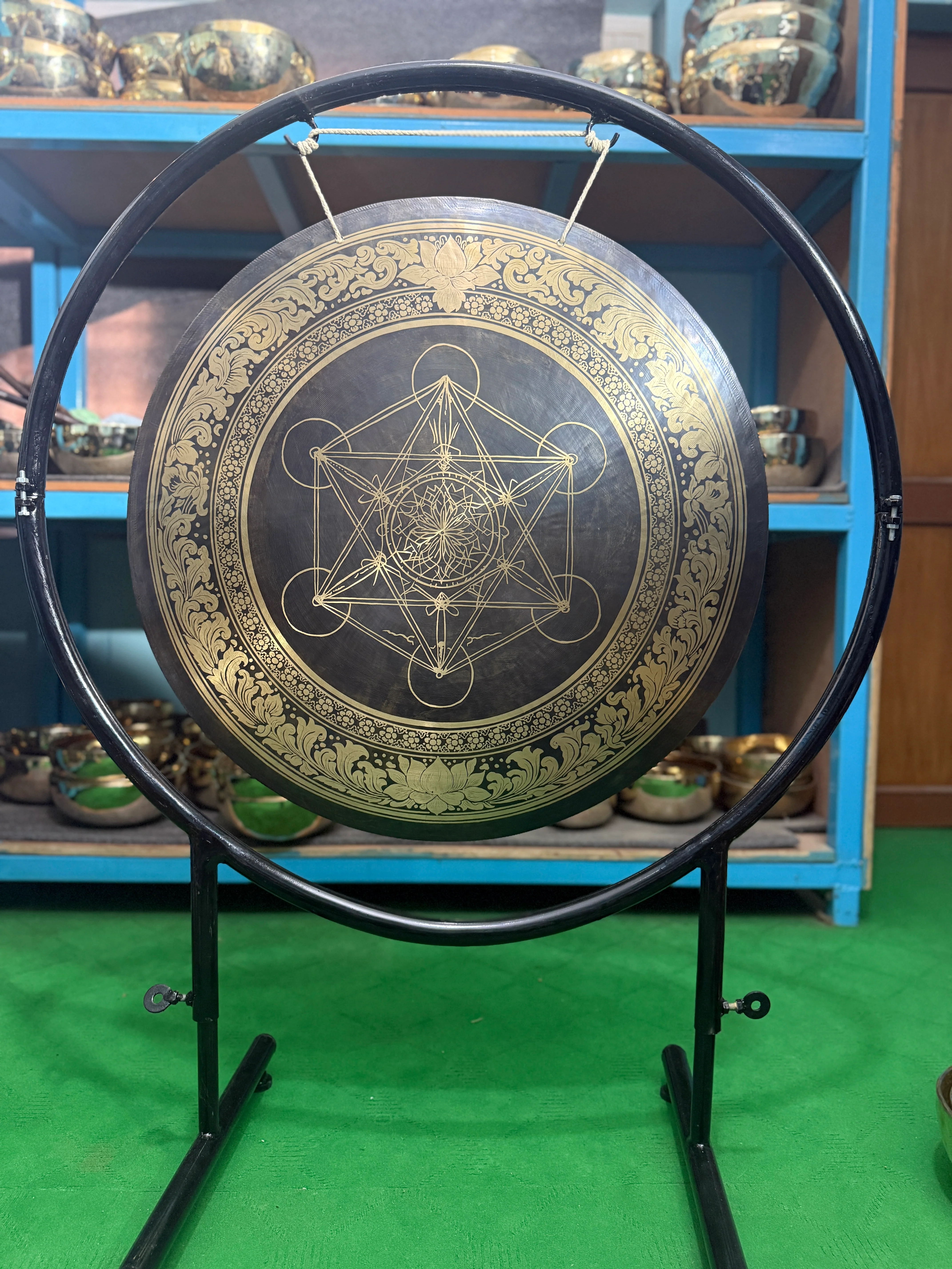 27 Inch Bronze Gong Handmade In Nepal One of One 0005 - Image 10
