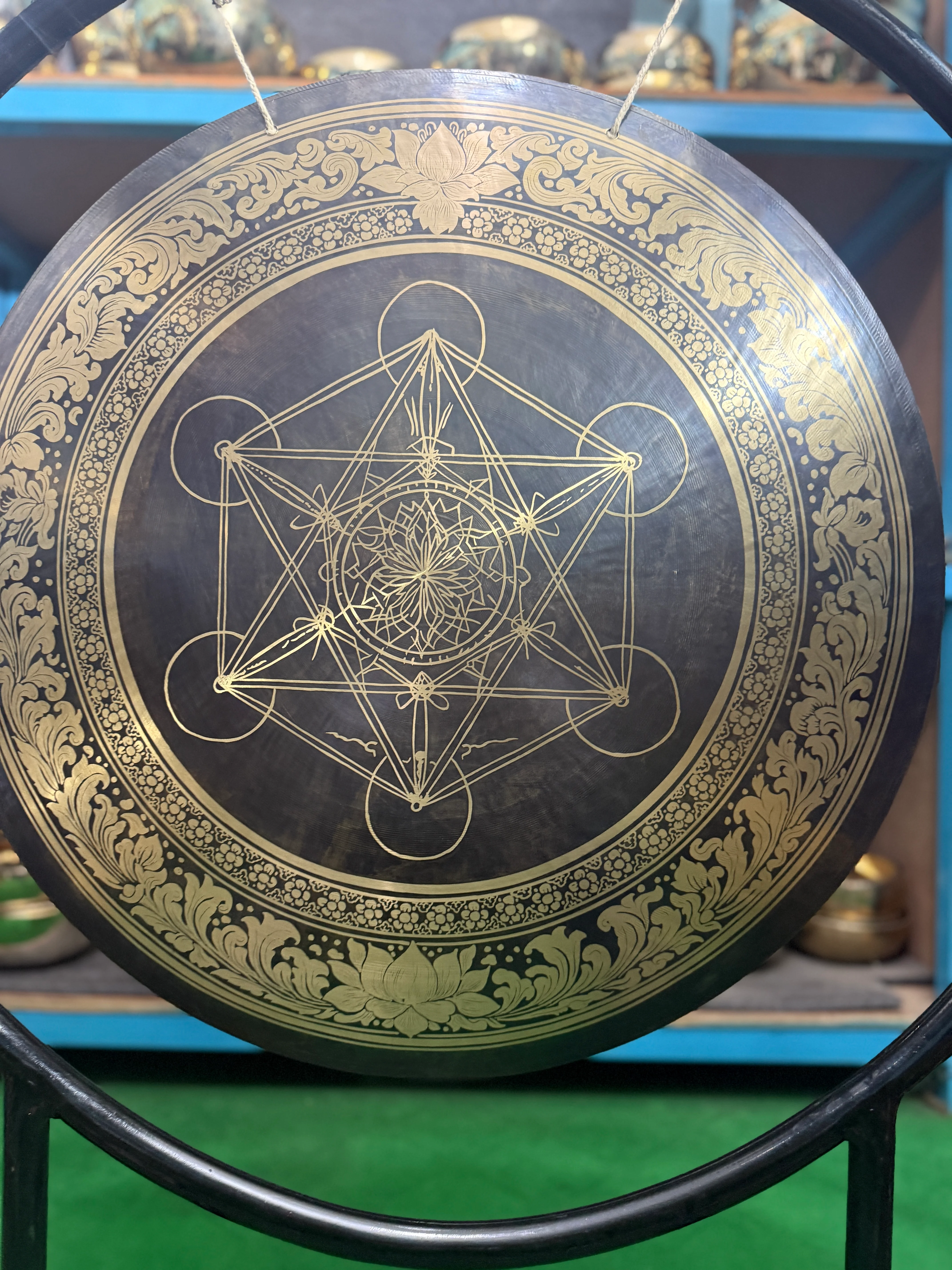 27 Inch Bronze Gong Handmade In Nepal One of One 0005 - Image 14
