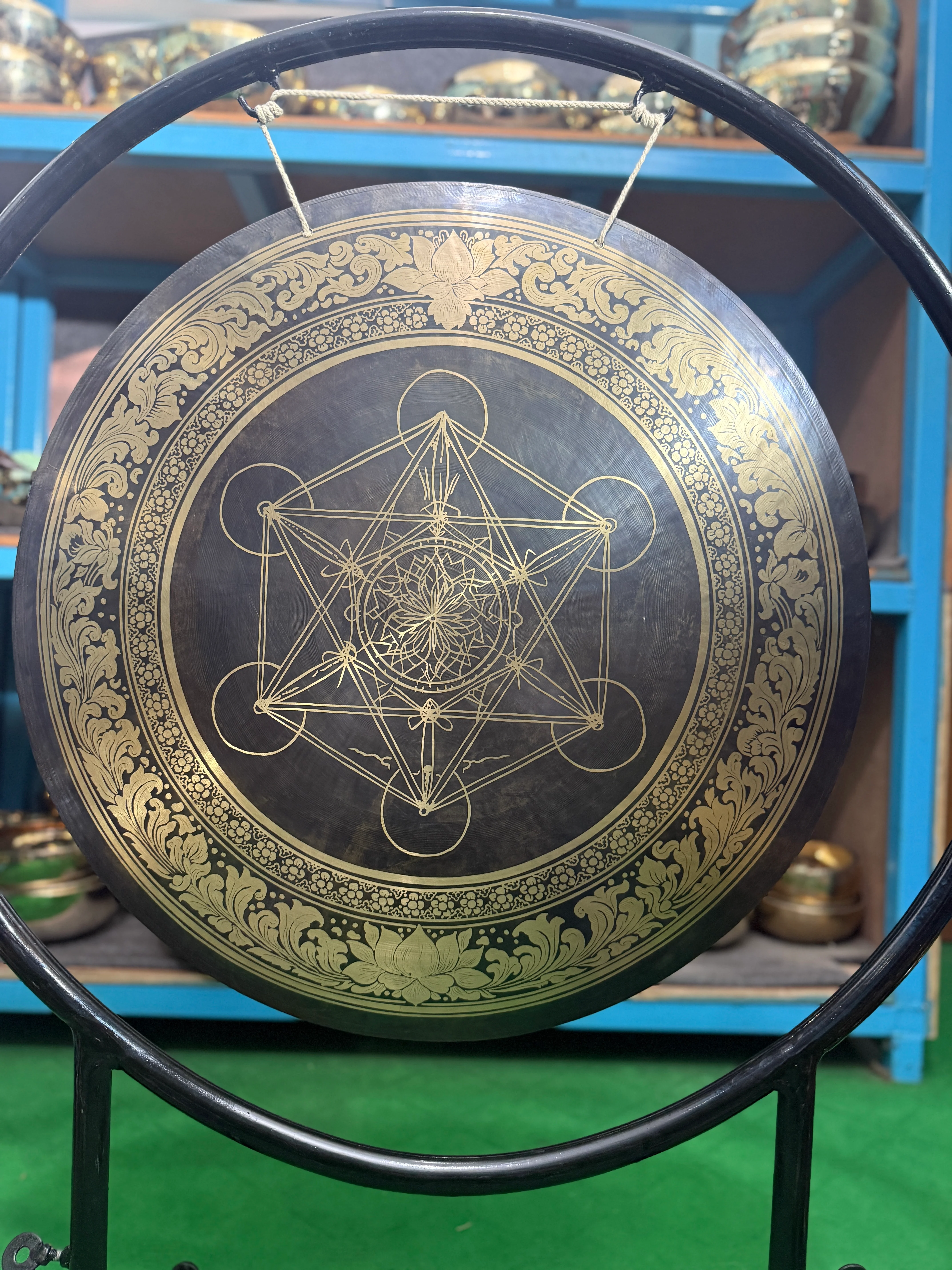 27 Inch Bronze Gong Handmade In Nepal One of One 0005 - Image 15