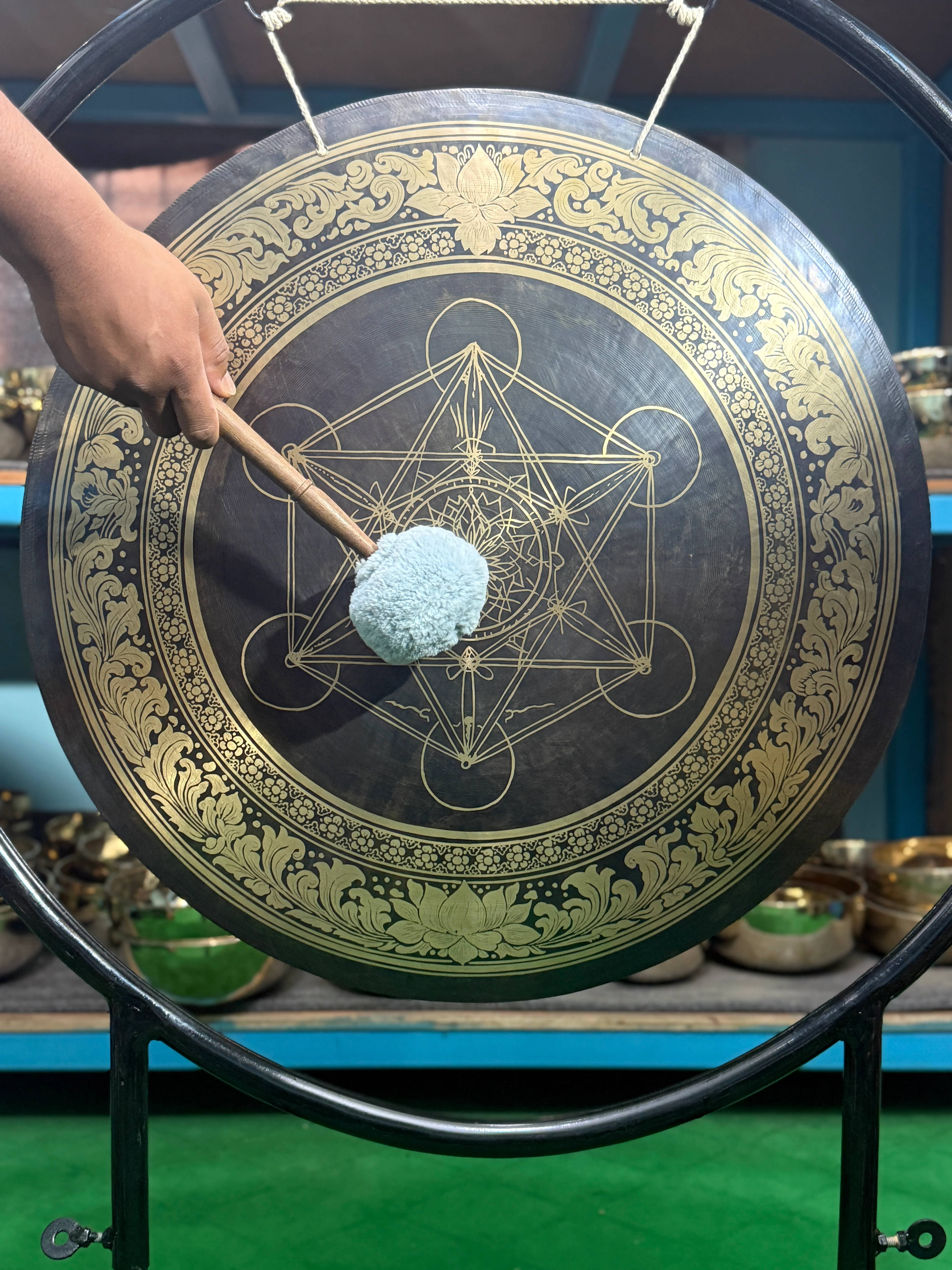 27 Inch Bronze Gong Handmade In Nepal One of One 0005 - Image 3