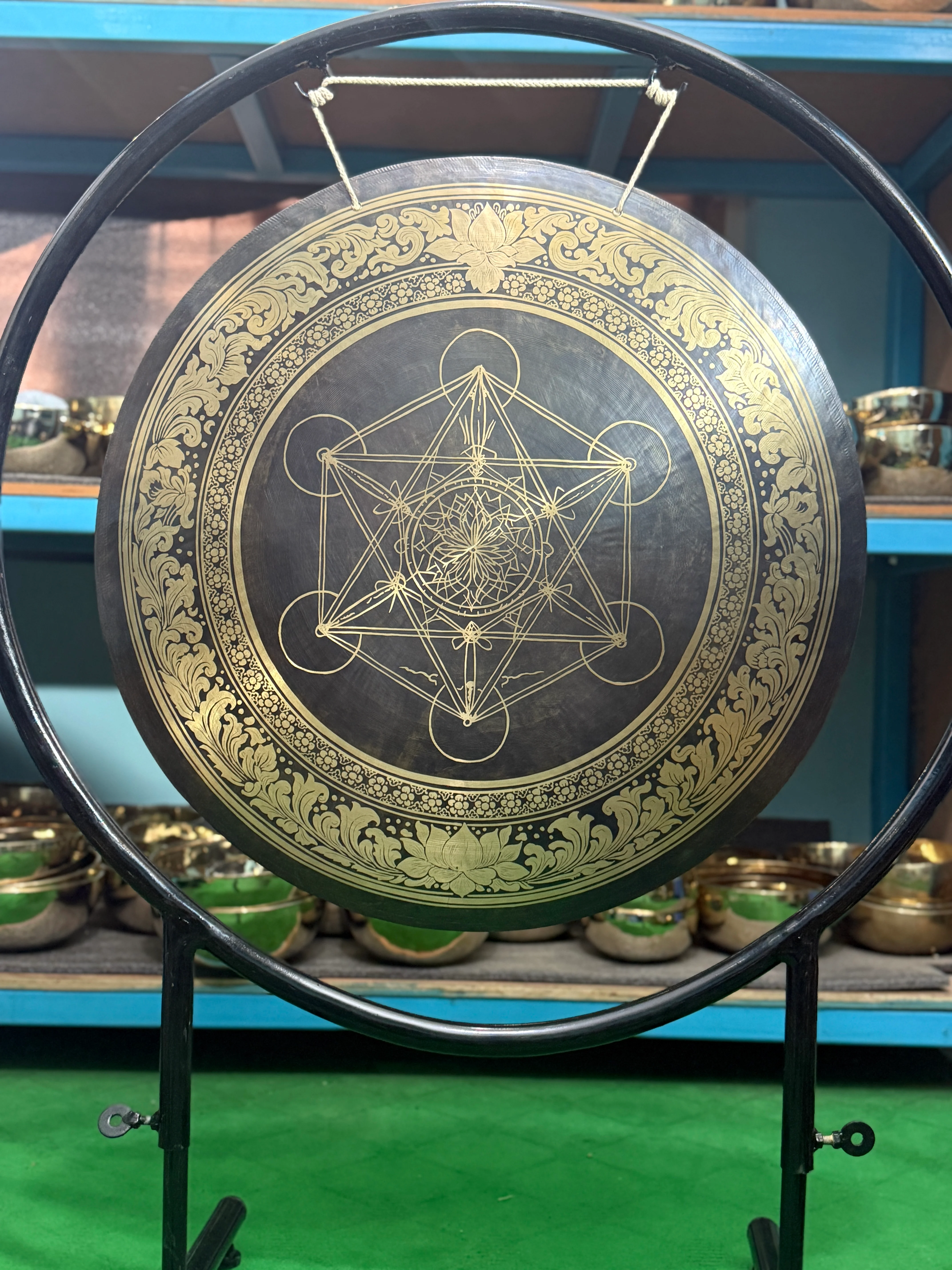 27 Inch Bronze Gong Handmade In Nepal One of One 0005 - Image 6