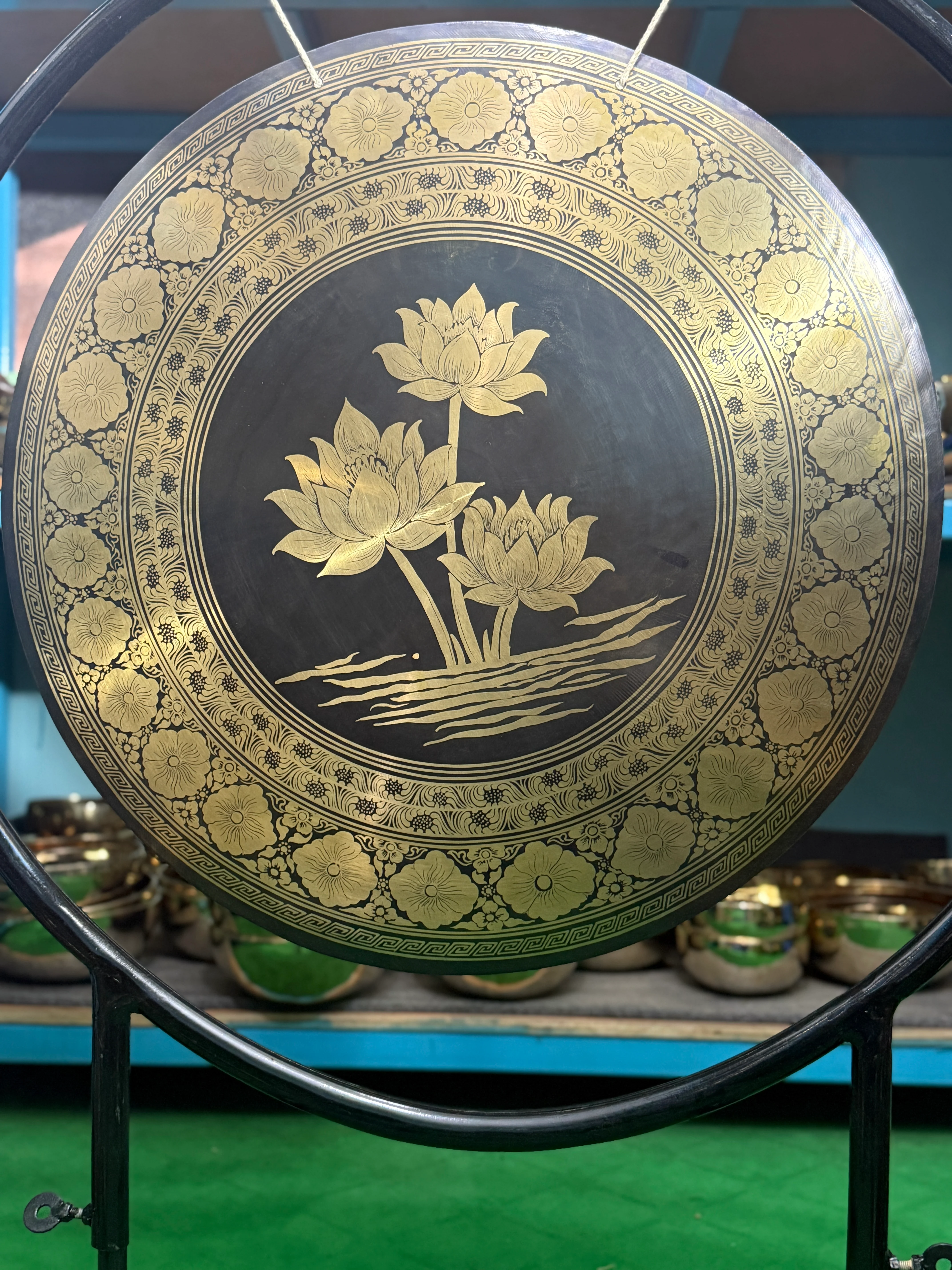 27 Inch Bronze Gong Handmade In Nepal One of One 0006 - Image 10