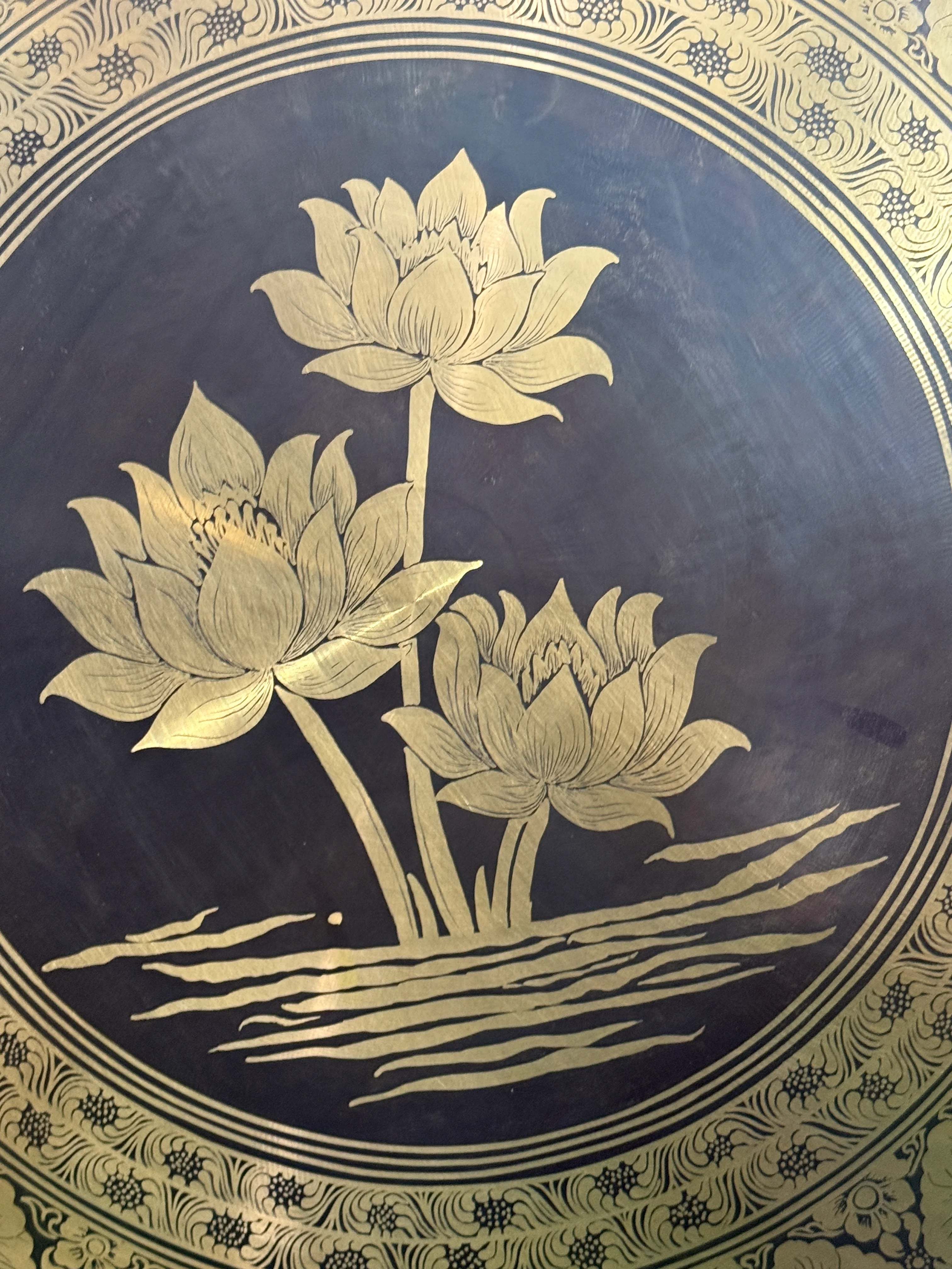 27 Inch Bronze Gong Handmade In Nepal One of One 0006 - Image 12