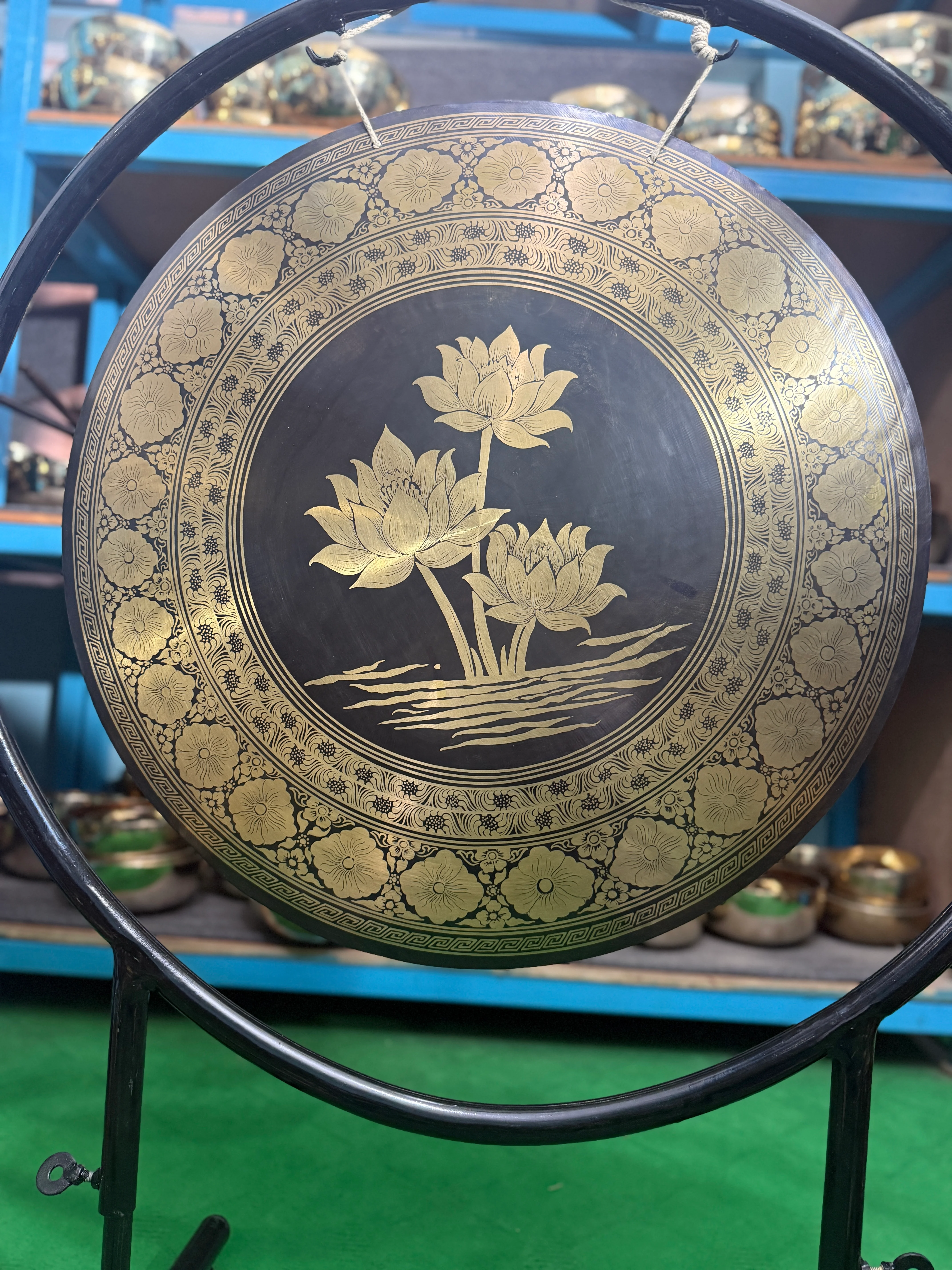 27 Inch Bronze Gong Handmade In Nepal One of One 0006 - Image 14