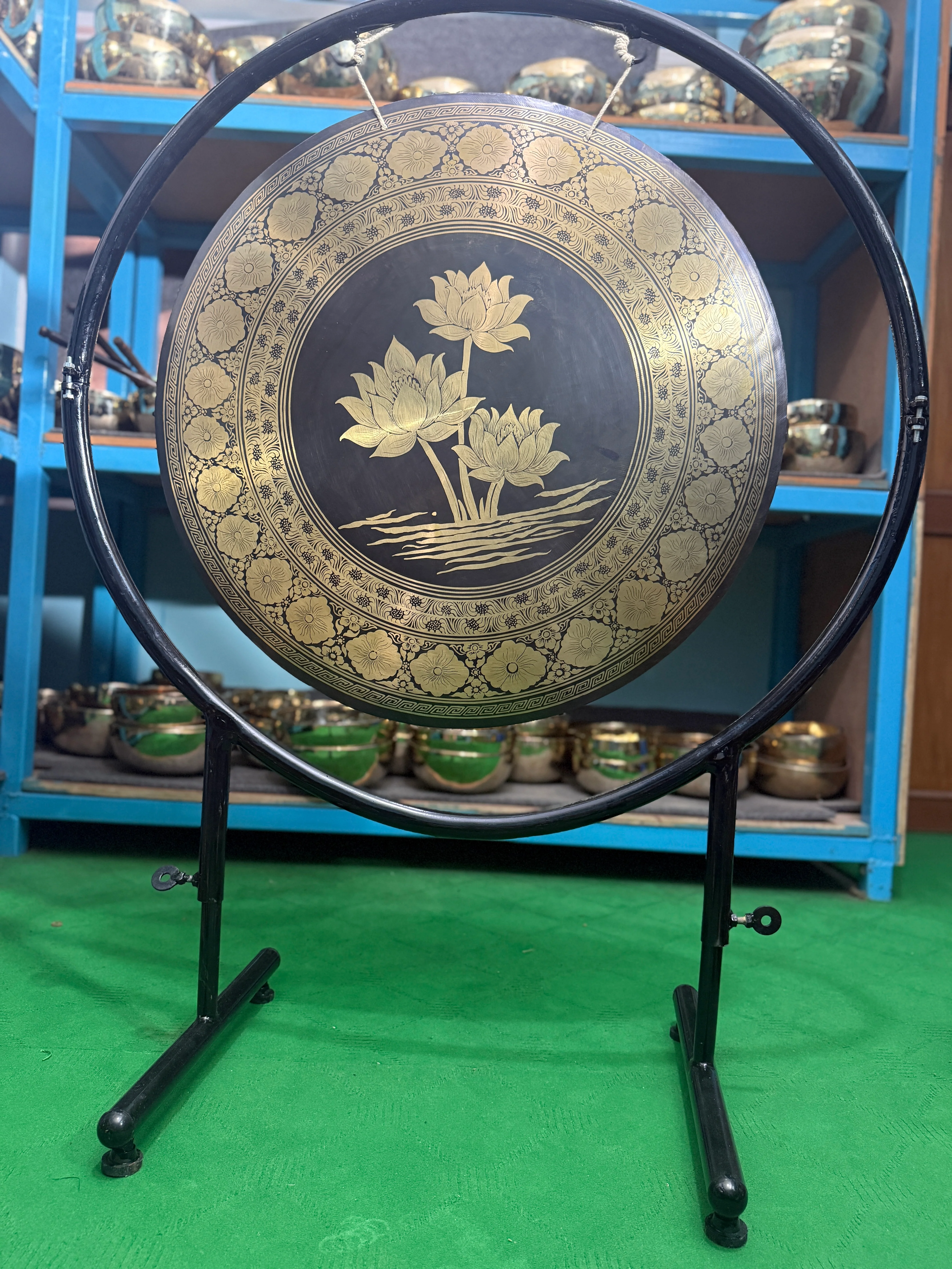 27 Inch Bronze Gong Handmade In Nepal One of One 0006 - Image 15