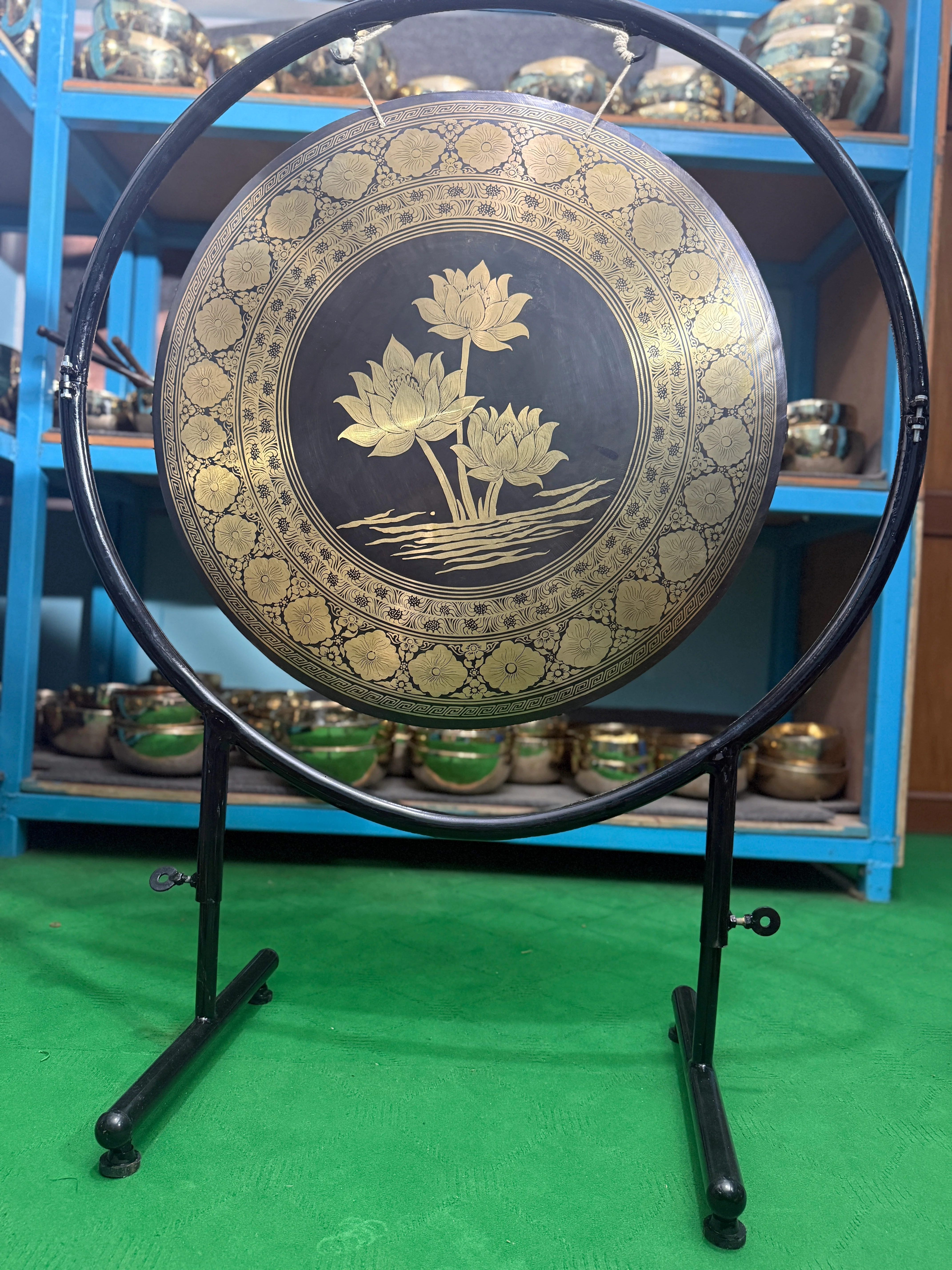 27 Inch Bronze Gong Handmade In Nepal One of One 0006 - Image 16