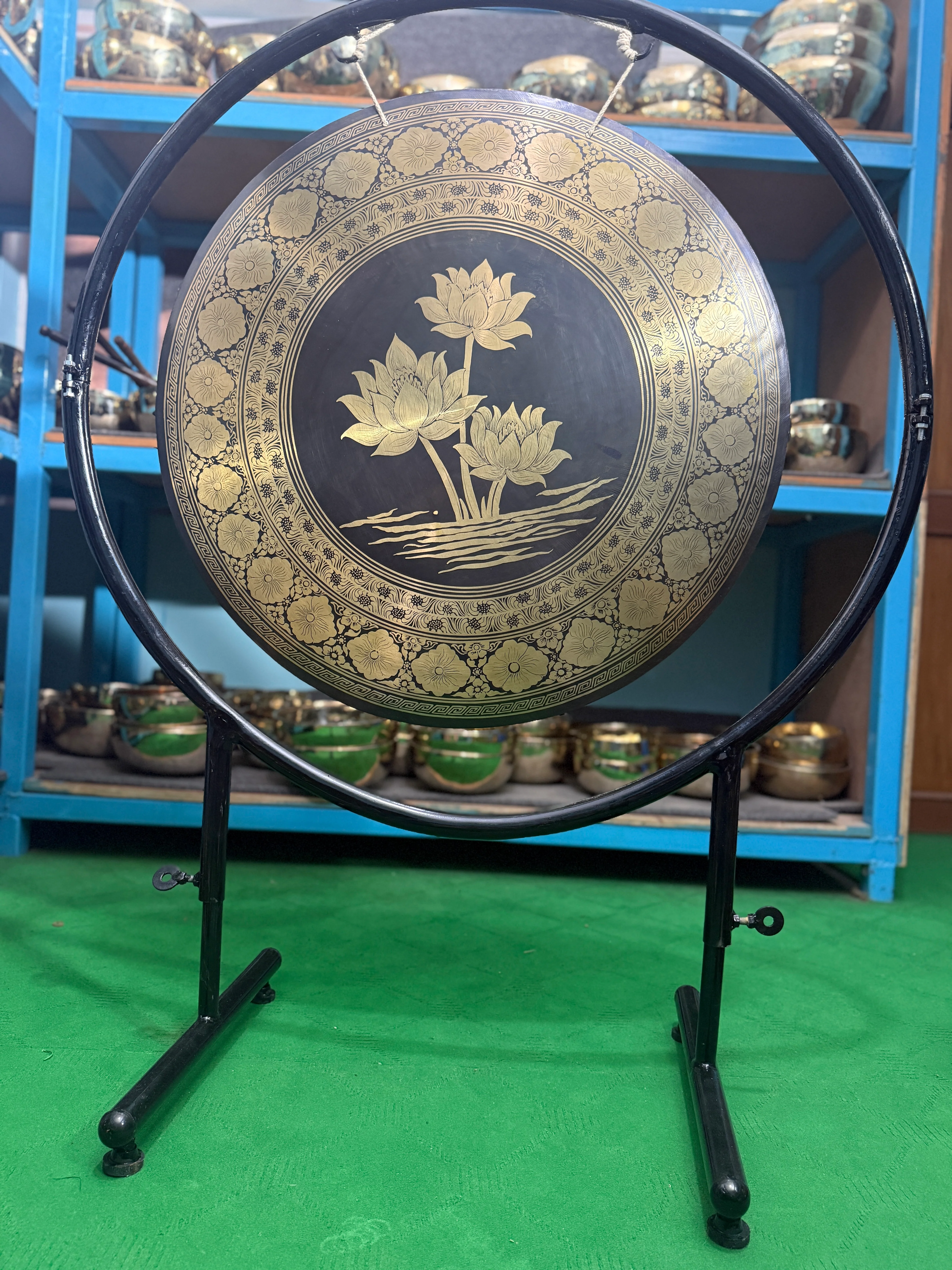 27 Inch Bronze Gong Handmade In Nepal One of One 0006 - Image 17