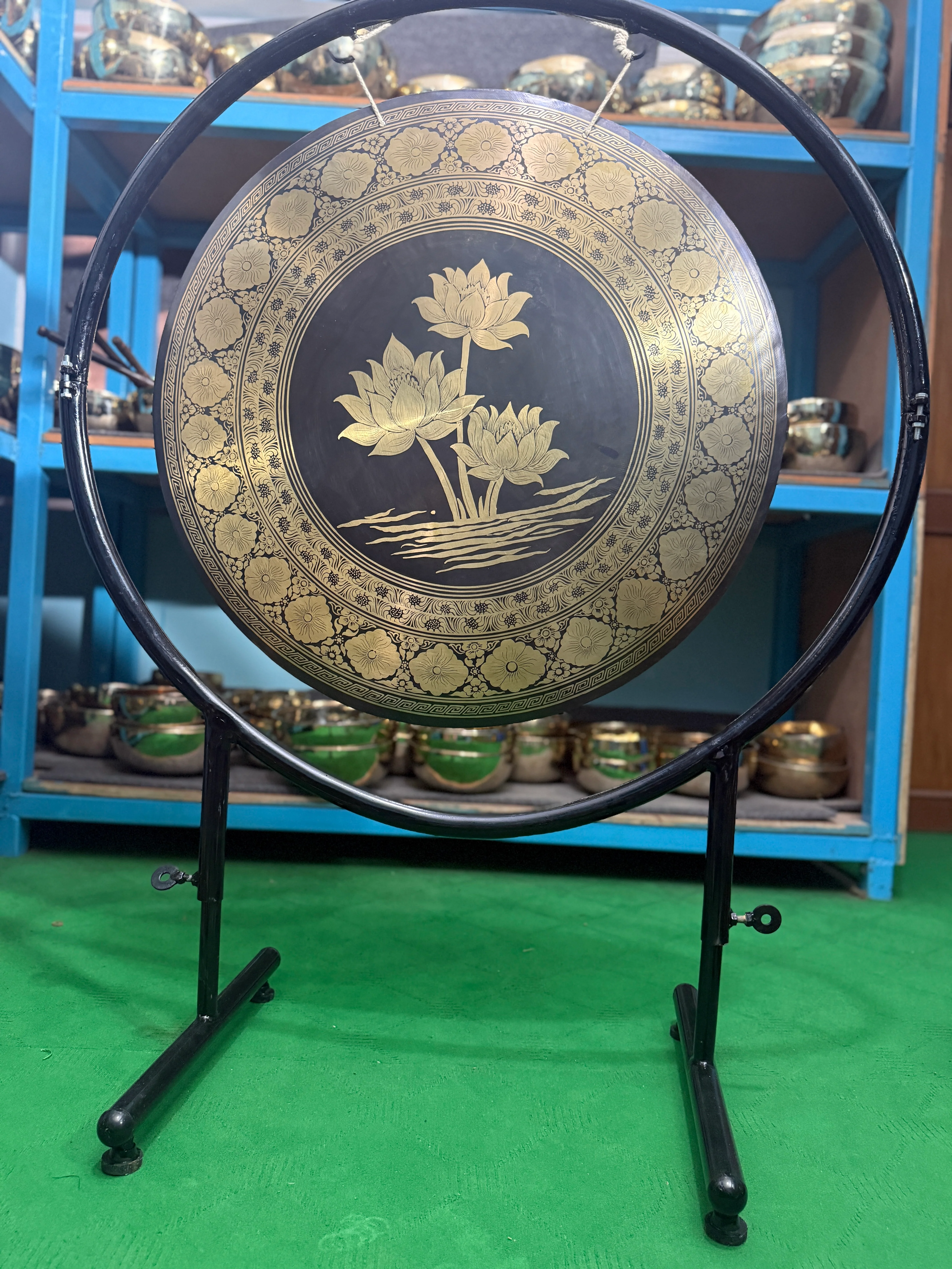 27 Inch Bronze Gong Handmade In Nepal One of One 0006 - Image 19