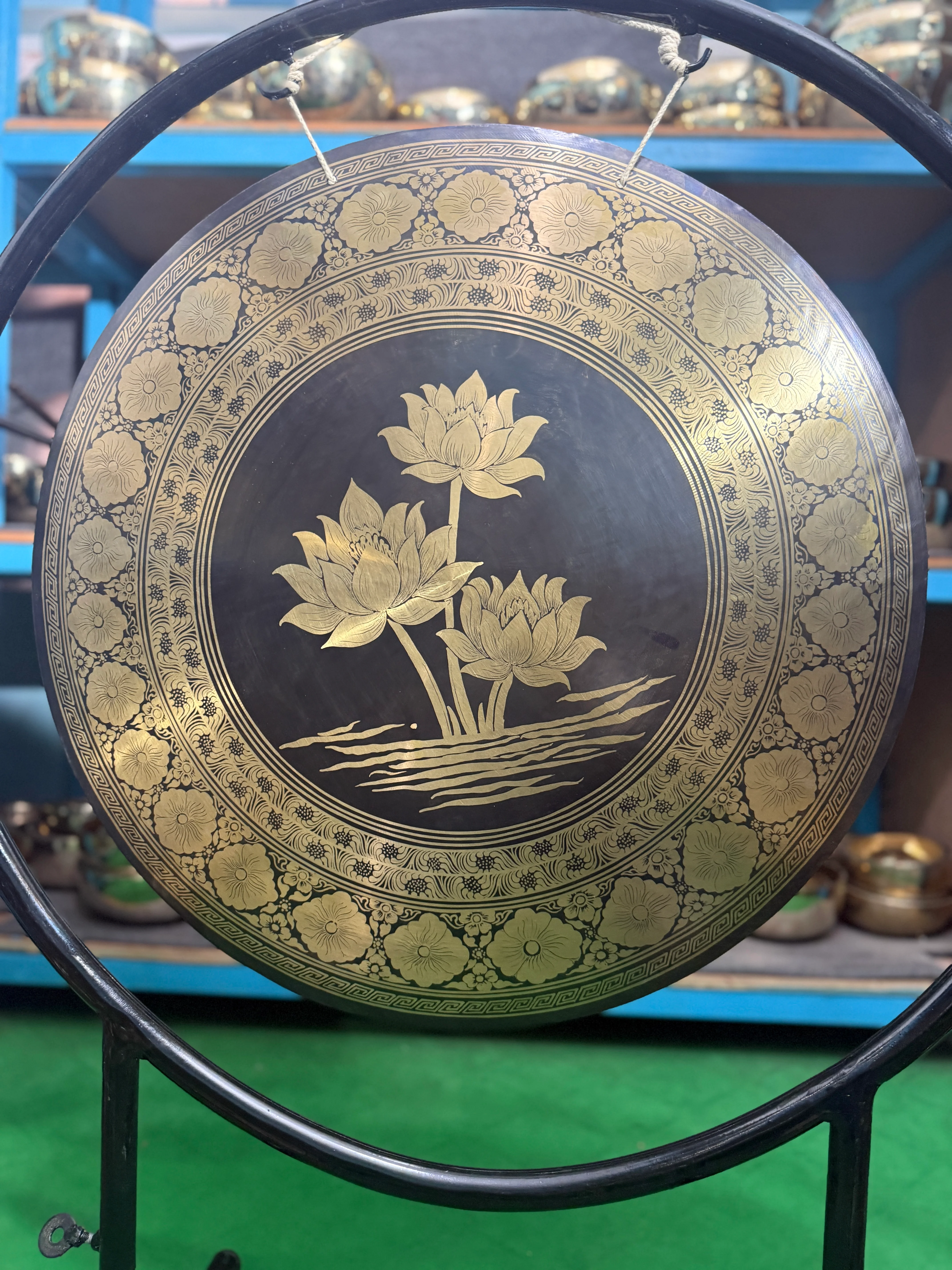 27 Inch Bronze Gong Handmade In Nepal One of One 0006 - Image 22