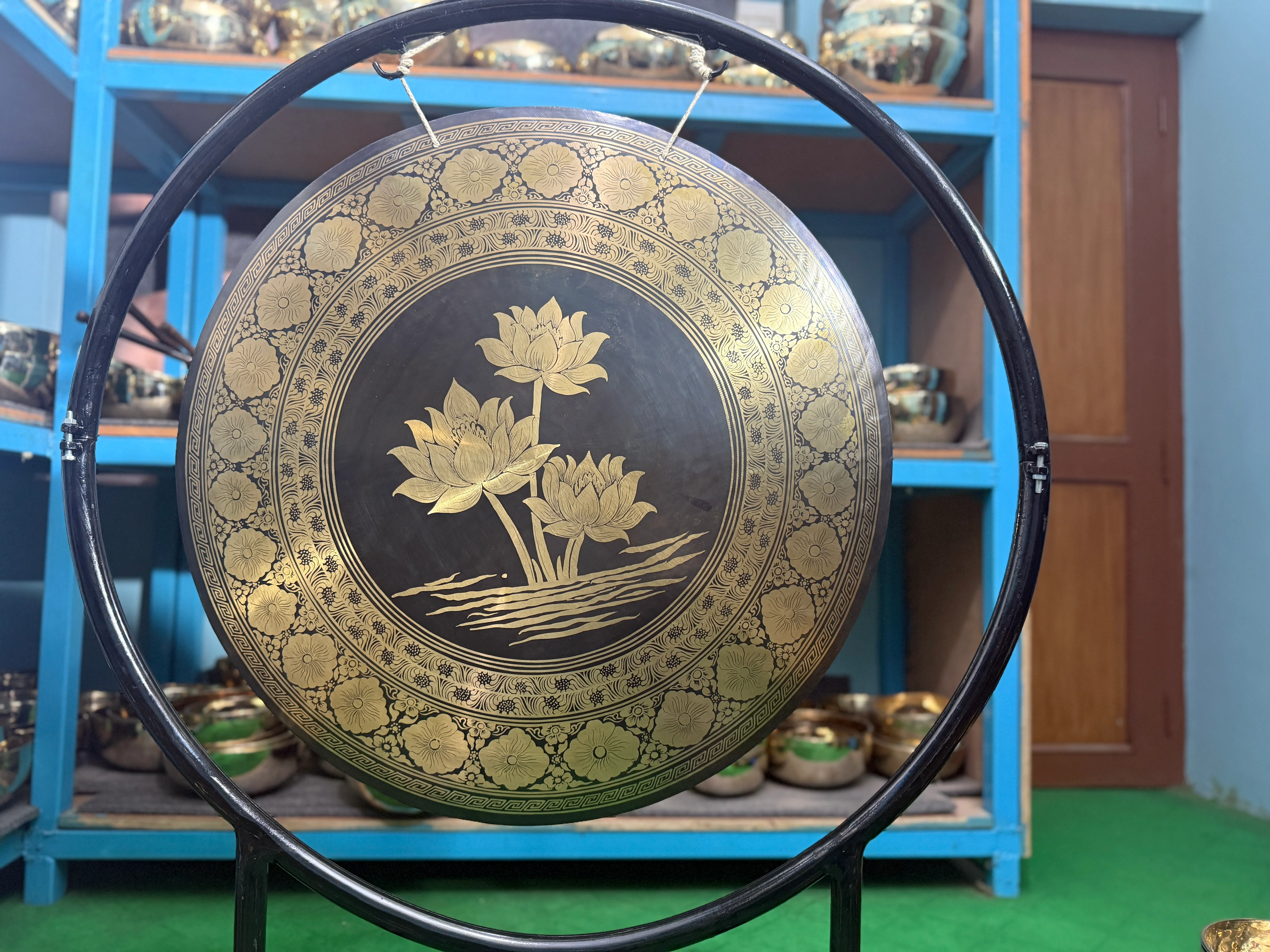 27 Inch Bronze Gong Handmade In Nepal One of One 0006 - Image 24