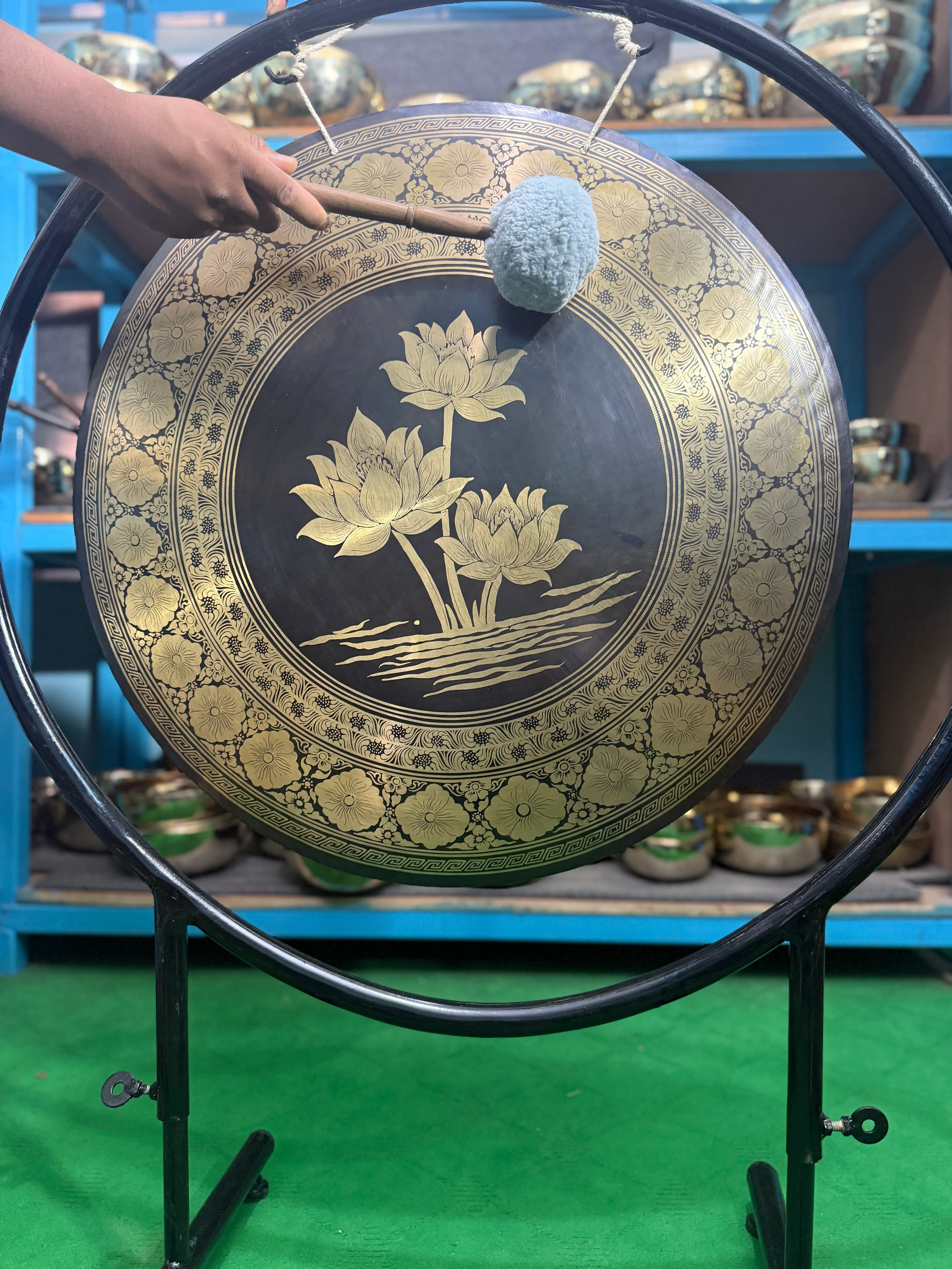 27 Inch Bronze Gong Handmade In Nepal One of One 0006 - Image 4