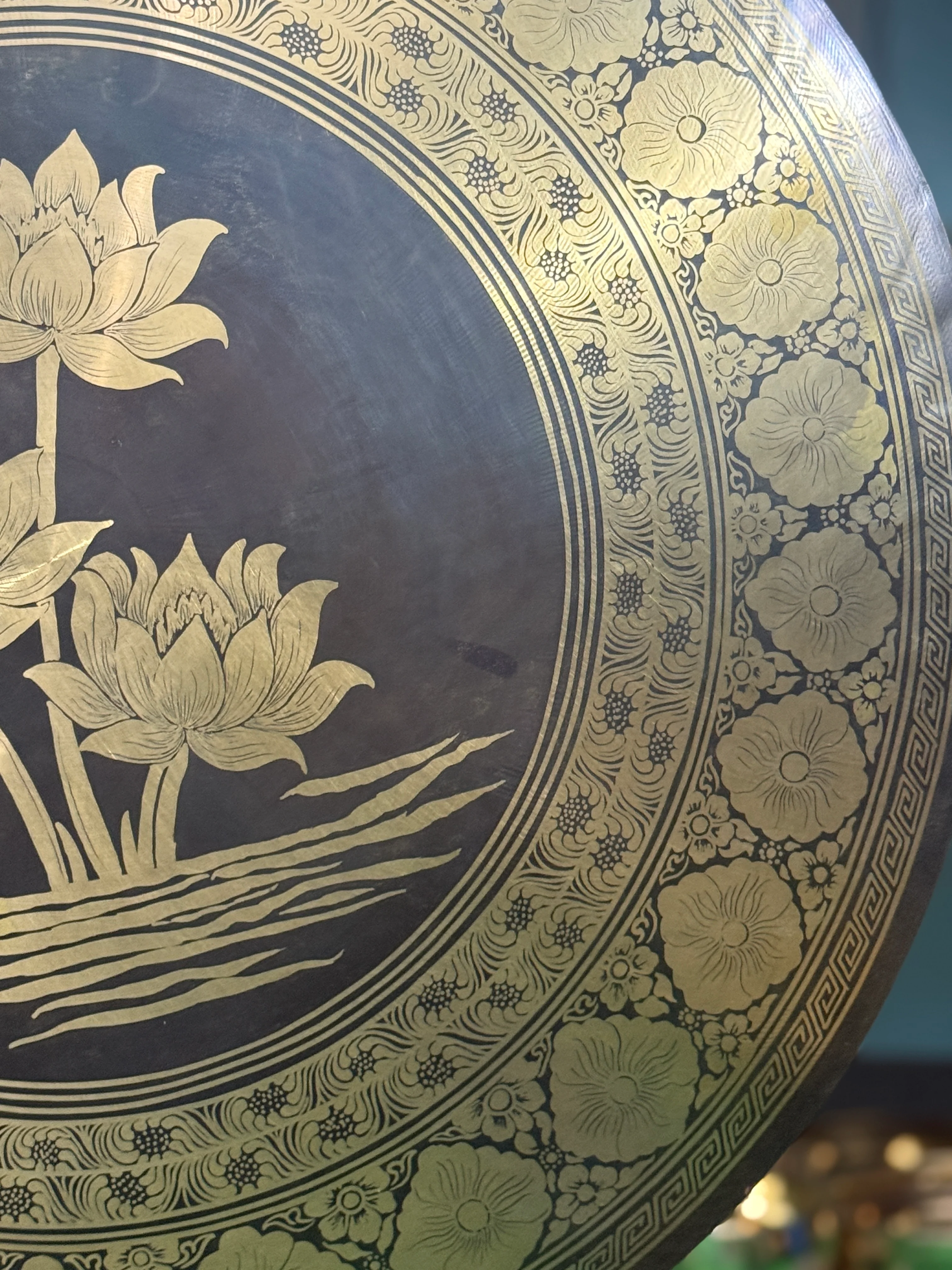 27 Inch Bronze Gong Handmade In Nepal One of One 0006 - Image 7