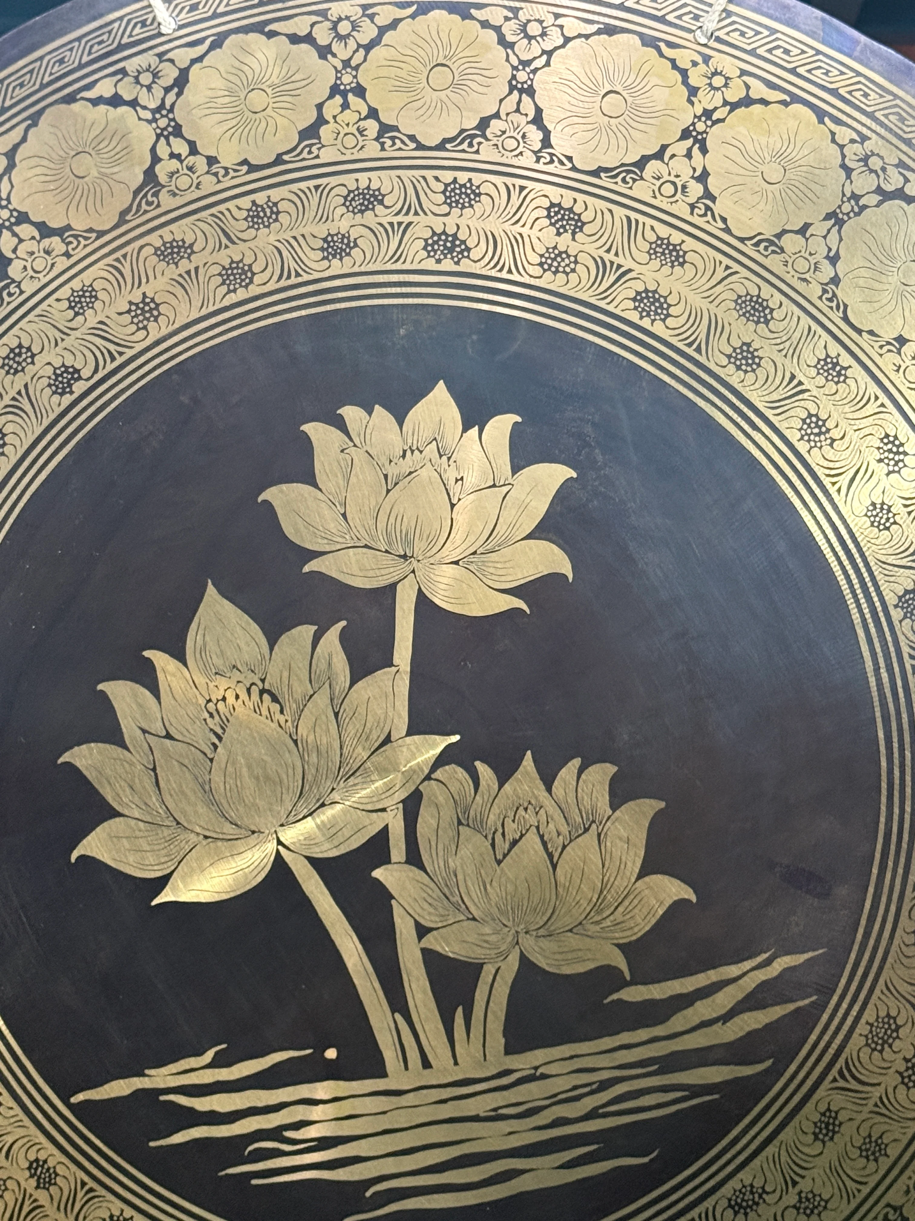 27 Inch Bronze Gong Handmade In Nepal One of One 0006 - Image 8