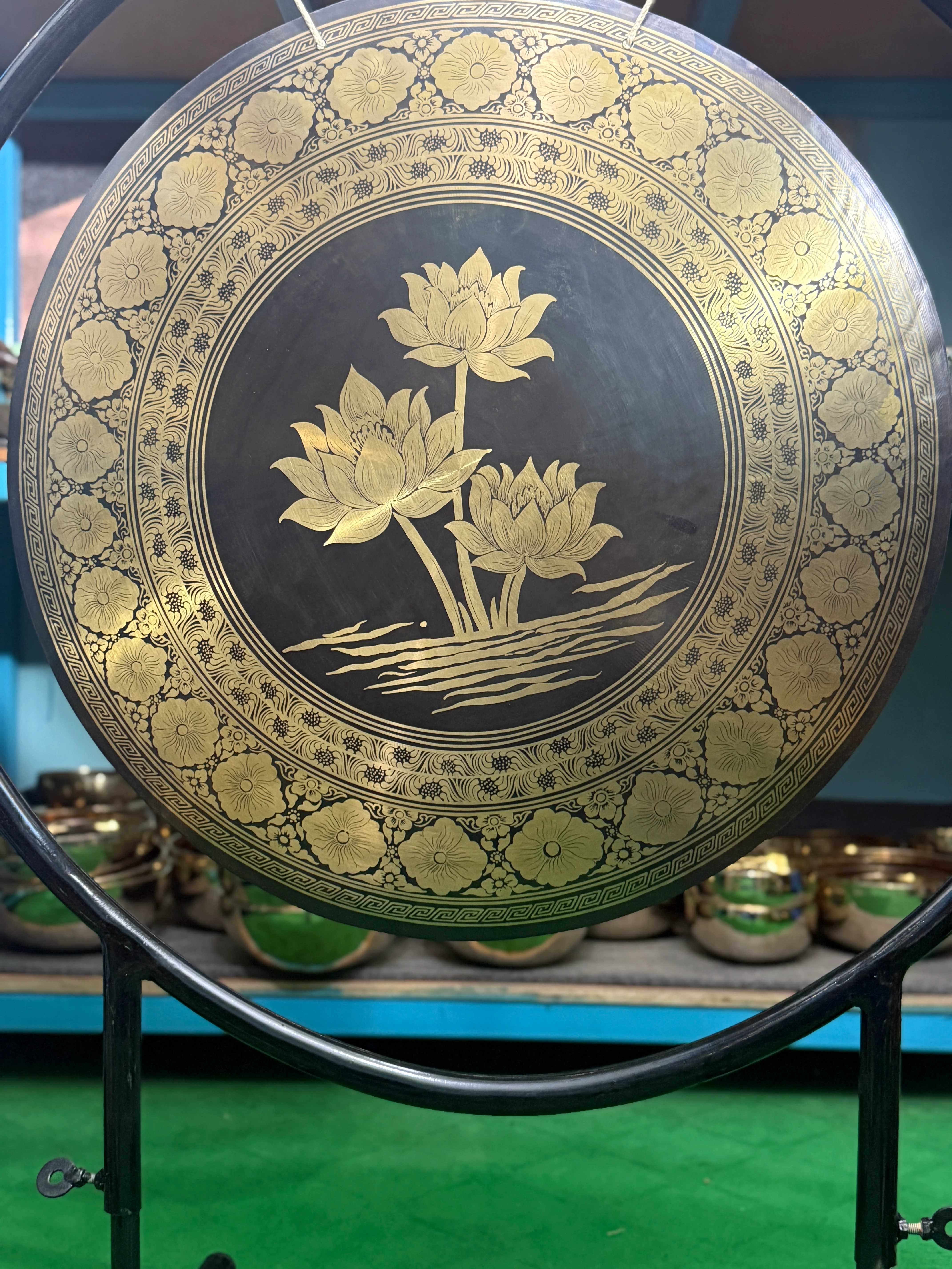 27 Inch Bronze Gong Handmade In Nepal One of One 0006 - Image 9