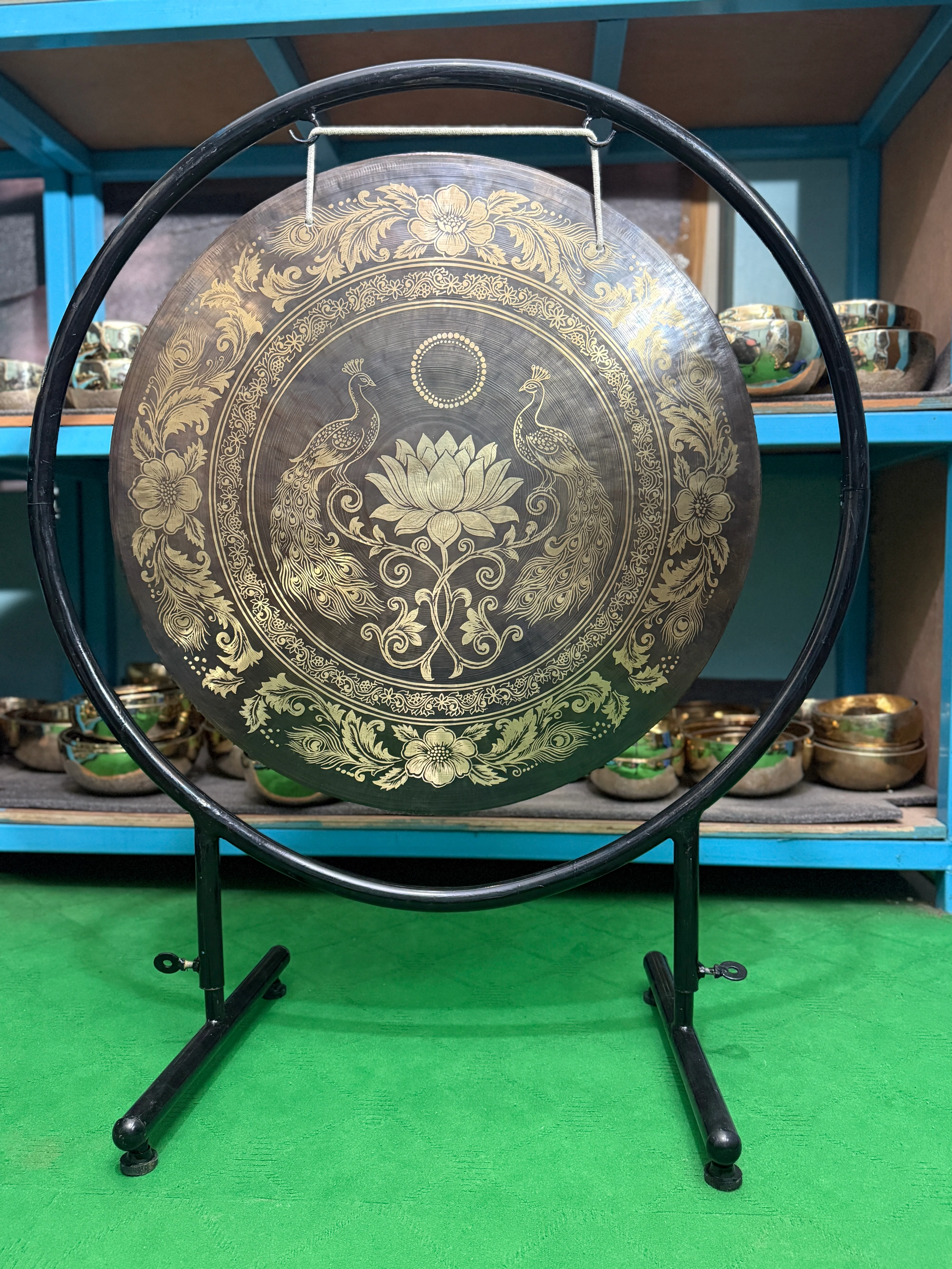 27 Inch Bronze Gong Handmade In Nepal One of One 0007 - Image 10