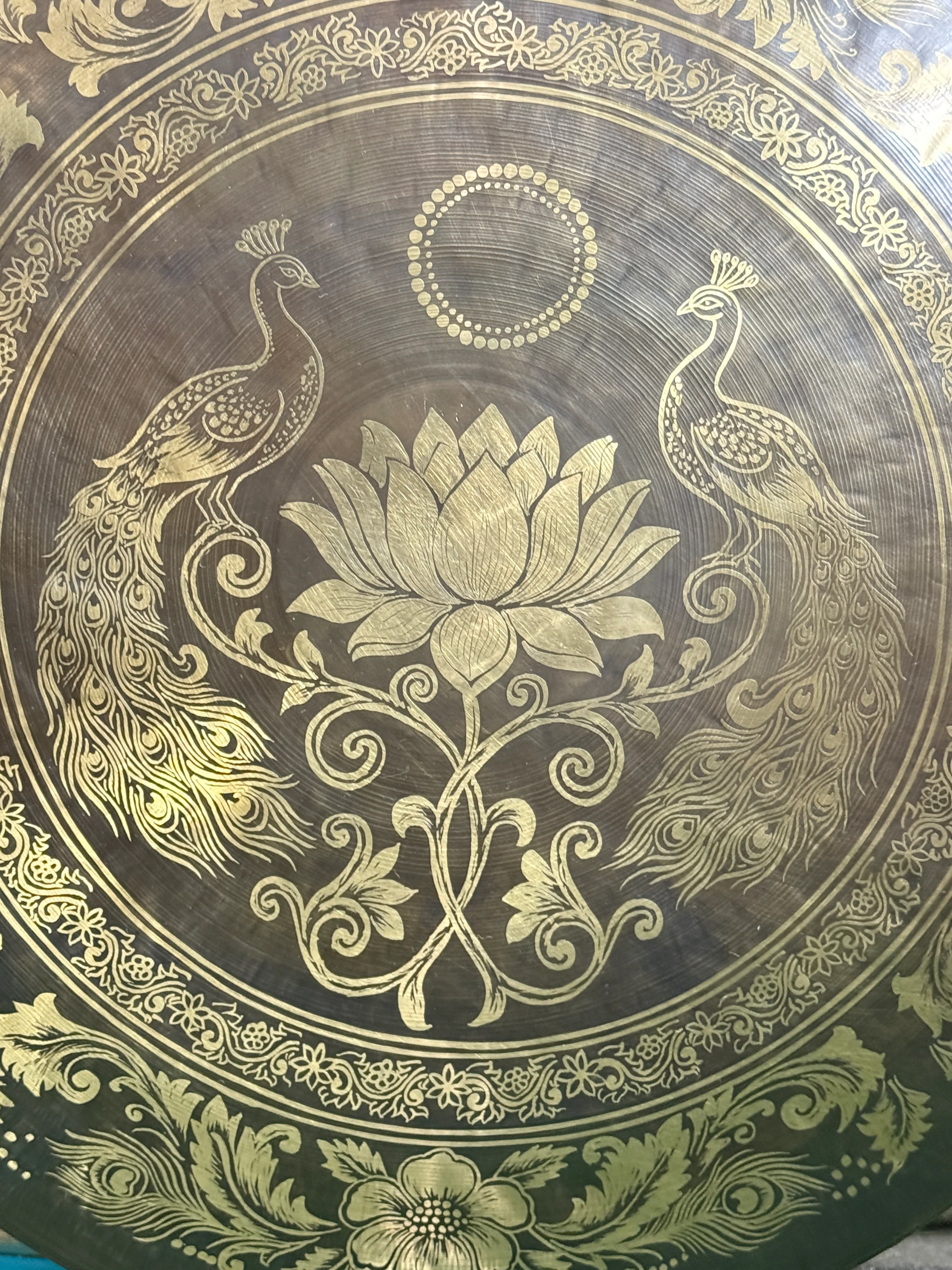 27 Inch Bronze Gong Handmade In Nepal One of One 0007 - Image 3