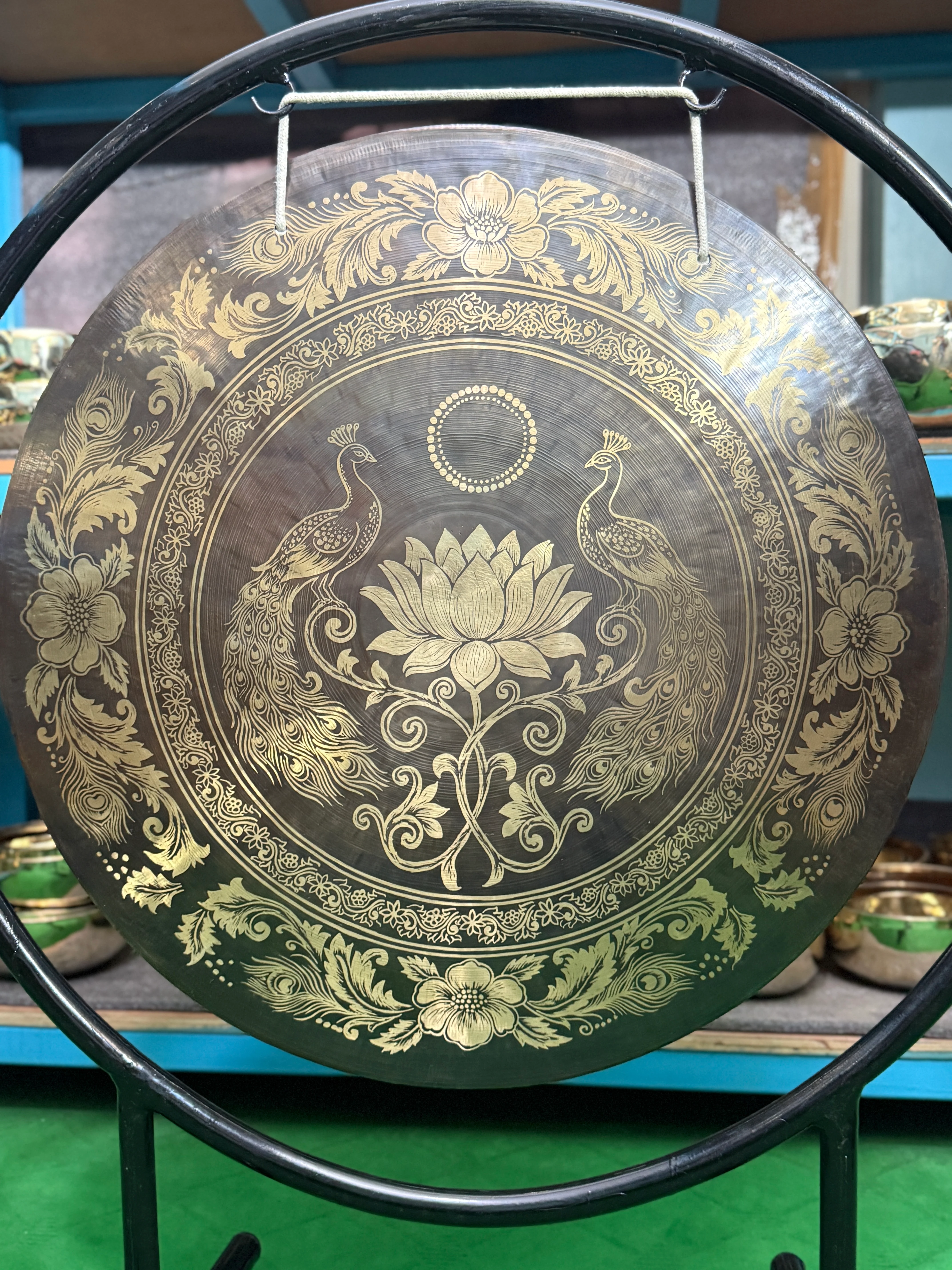 27 Inch Bronze Gong Handmade In Nepal One of One 0007 - Image 4