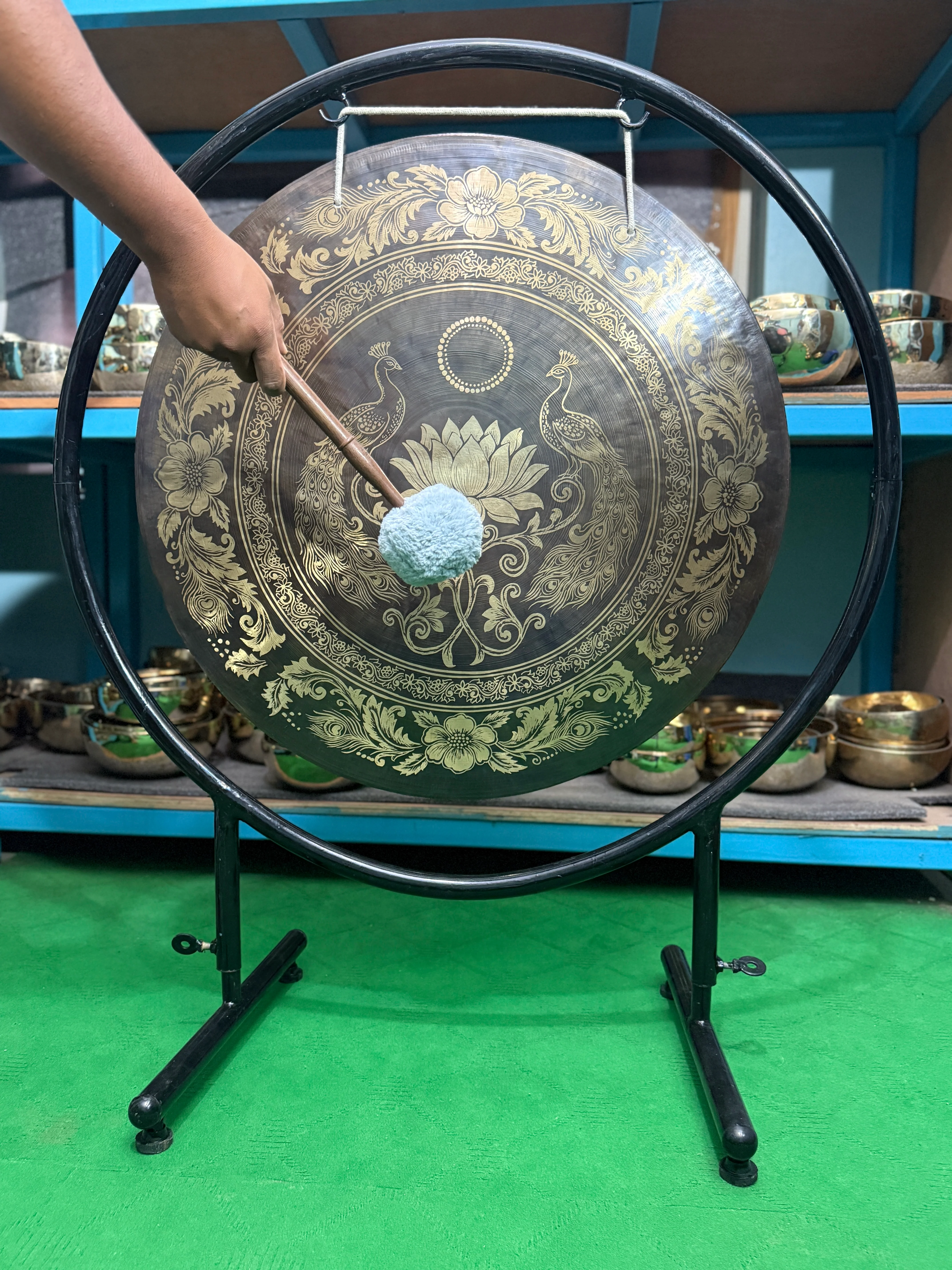 27 Inch Bronze Gong Handmade In Nepal One of One 0007 - Image 8