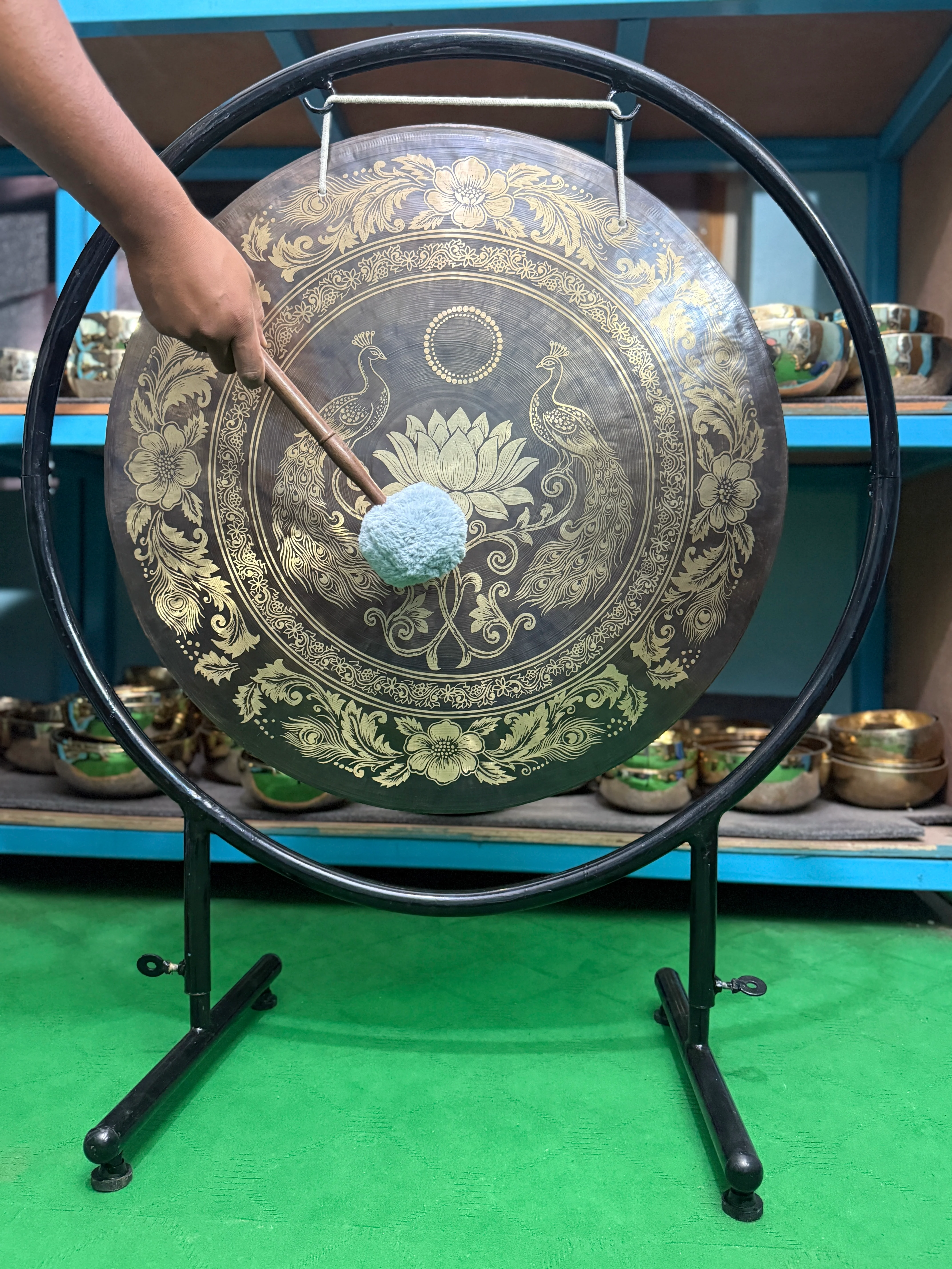 27 Inch Bronze Gong Handmade In Nepal One of One 0007 - Image 9