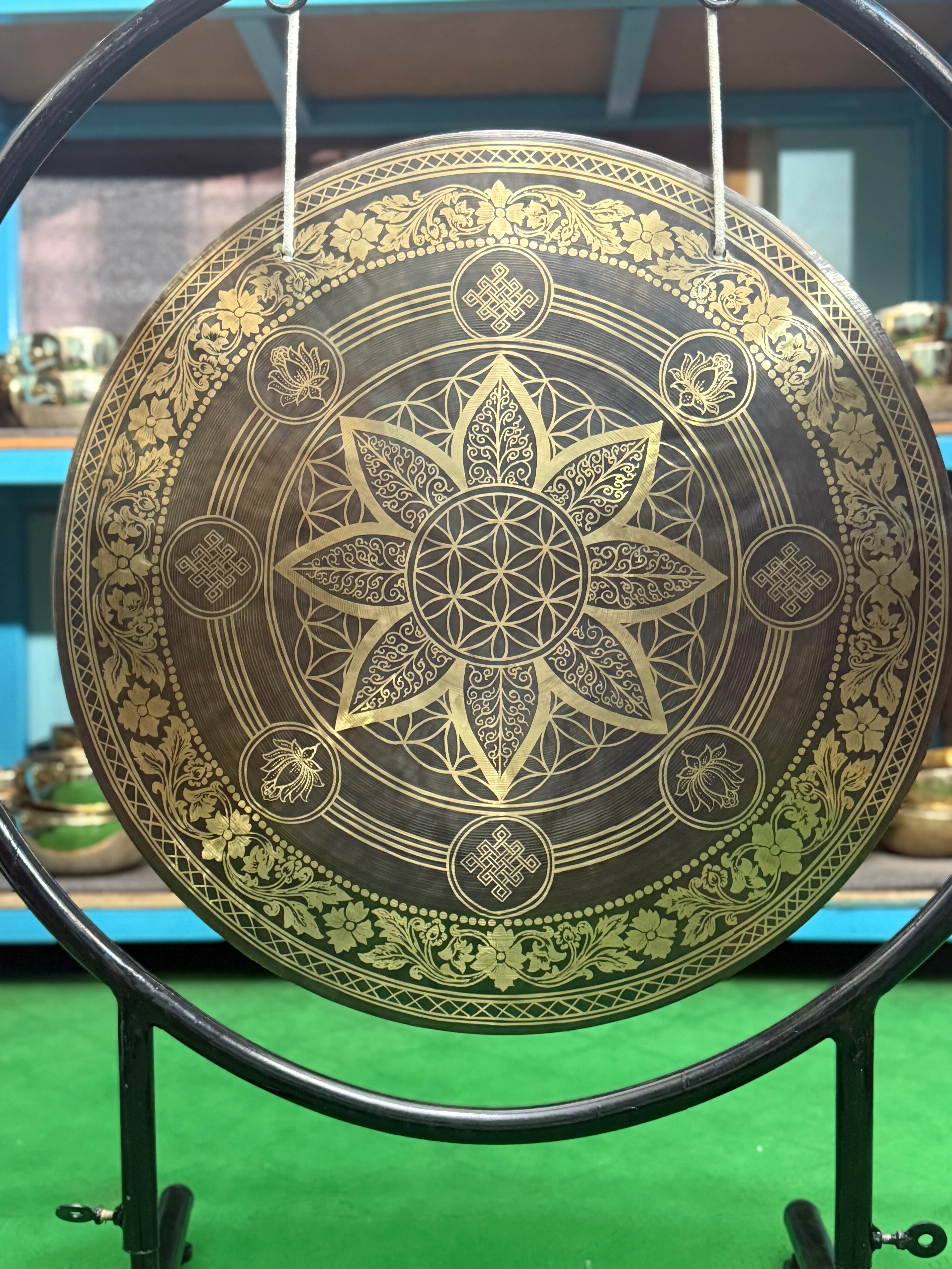 27 Inch Bronze Gong Handmade In Nepal One of One 0008 - Image 2