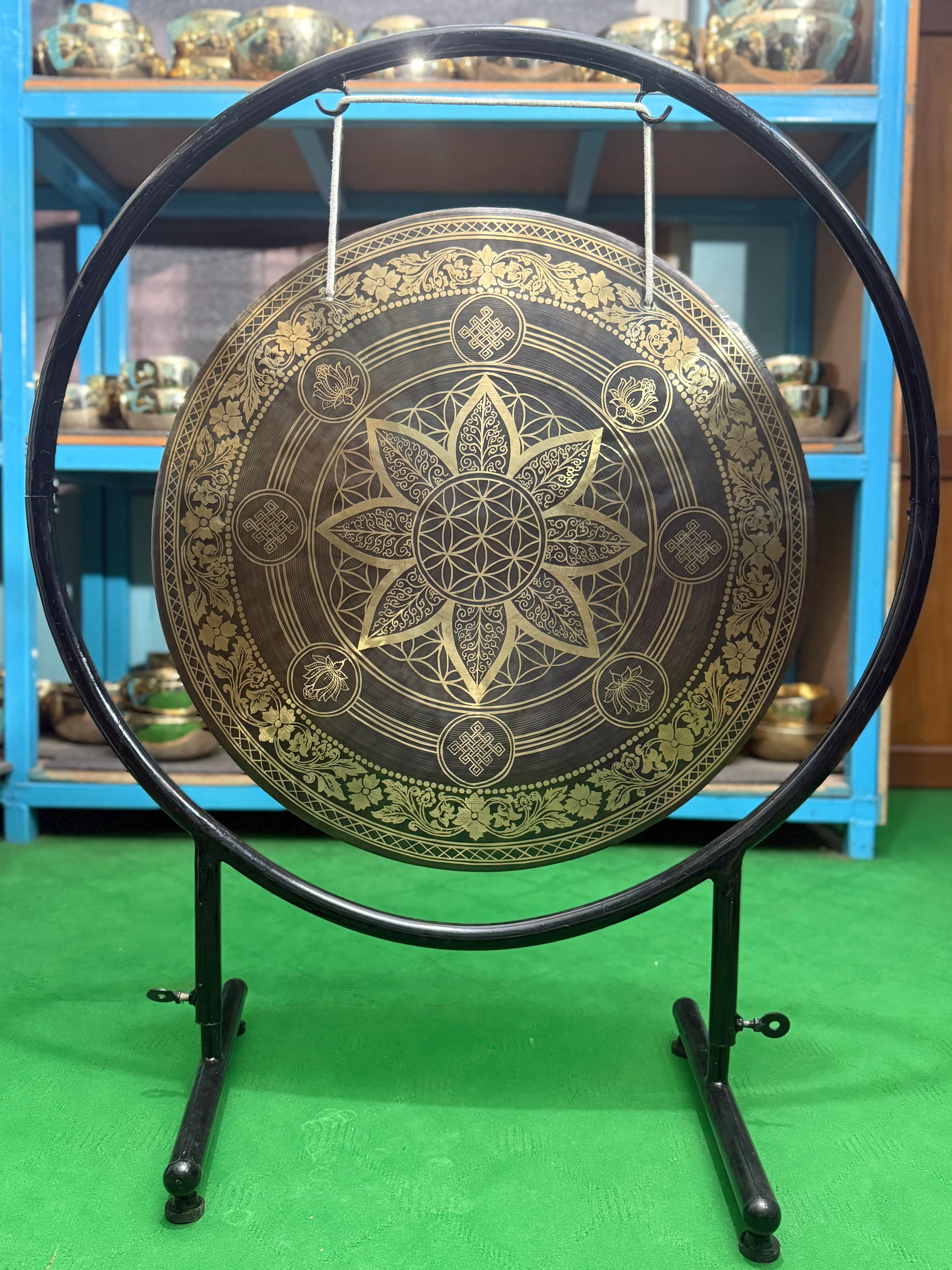 27 Inch Bronze Gong Handmade In Nepal One of One 0008 - Image 3
