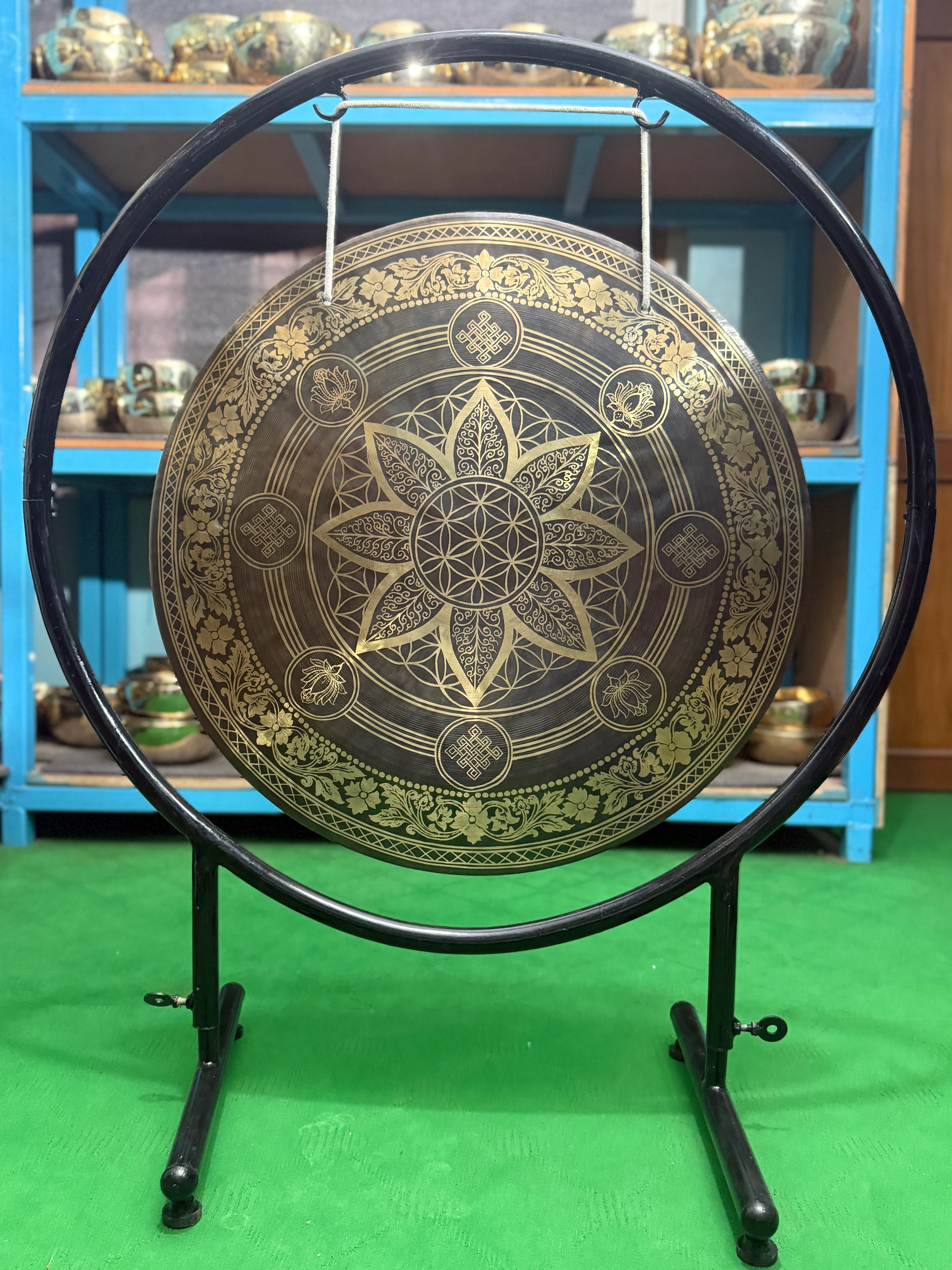 27 Inch Bronze Gong Handmade In Nepal One of One 0008 - Image 4