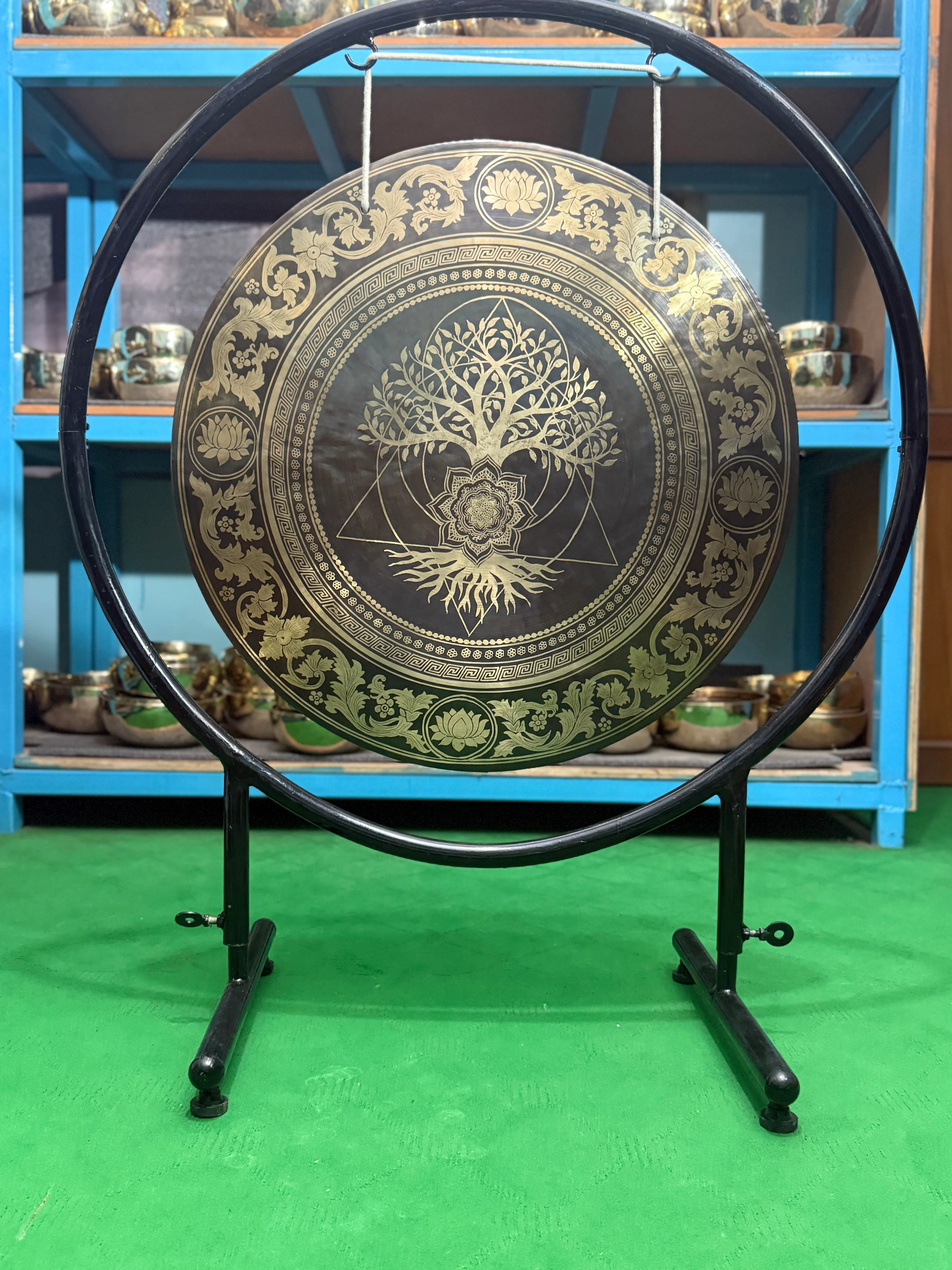 27 Inch Bronze Gong Handmade In Nepal One of One 0009 - Image 10