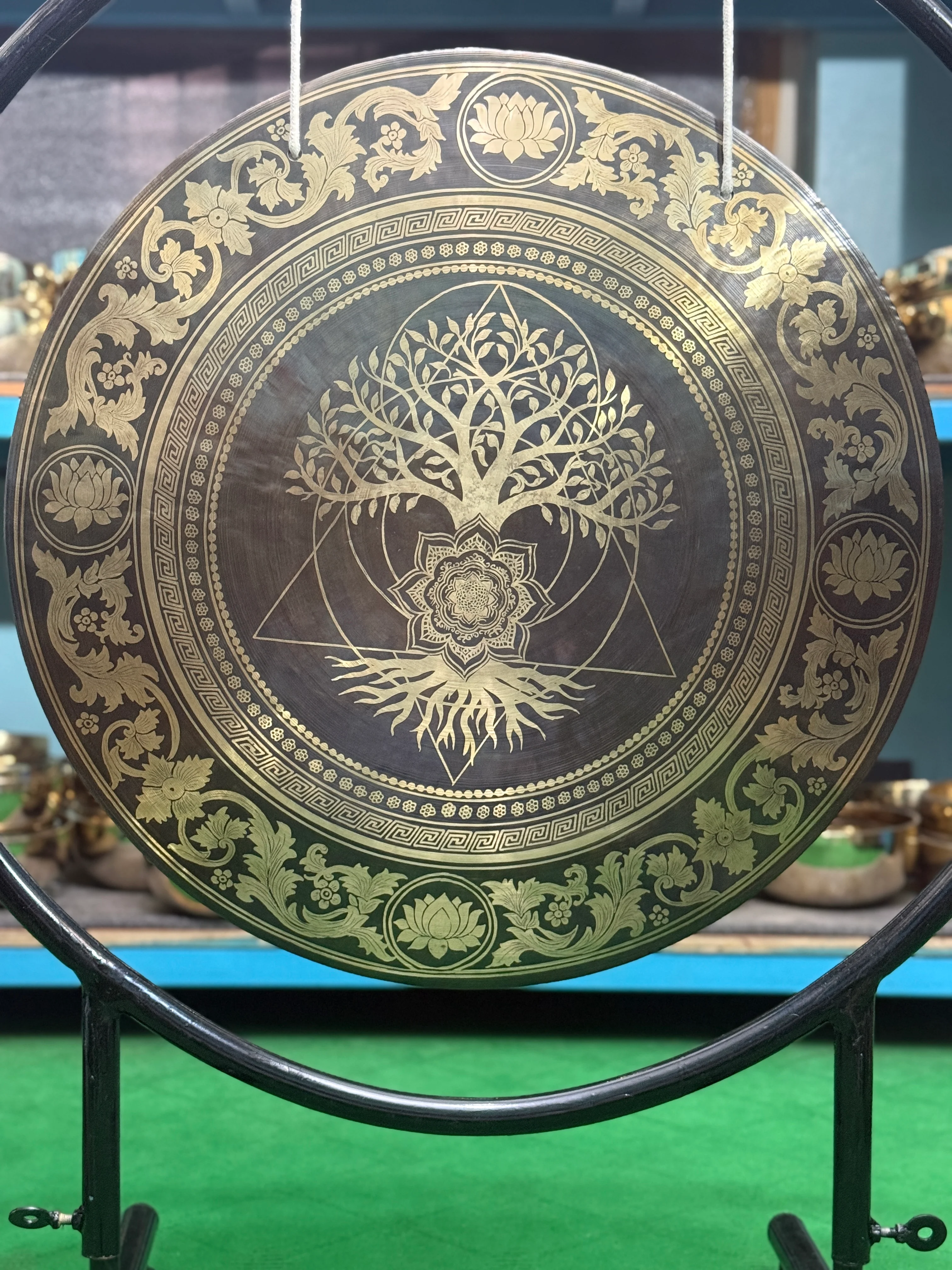 27 Inch Bronze Gong Handmade In Nepal One of One 0009 - Image 11