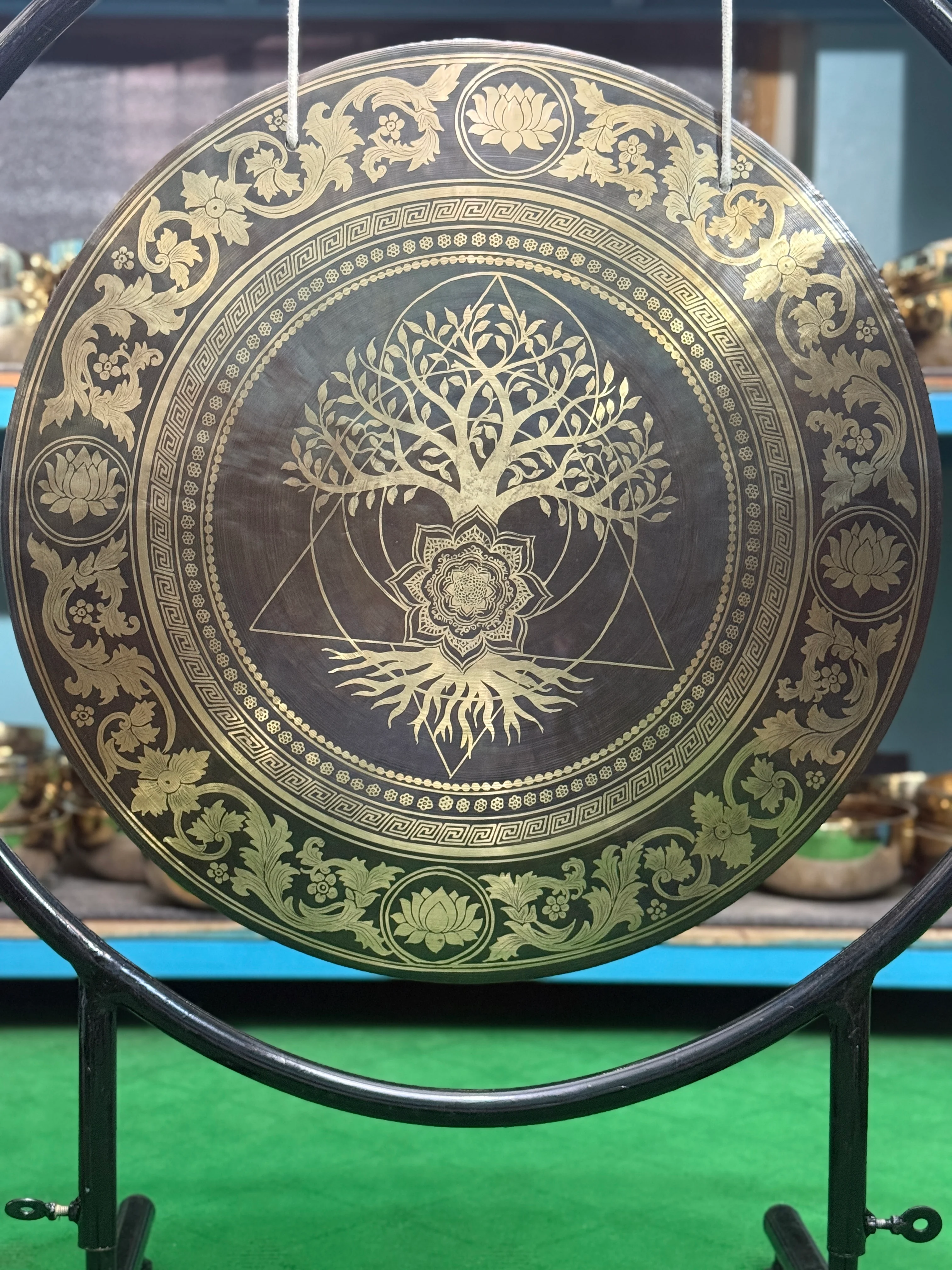 27 Inch Bronze Gong Handmade In Nepal One of One 0009 - Image 12