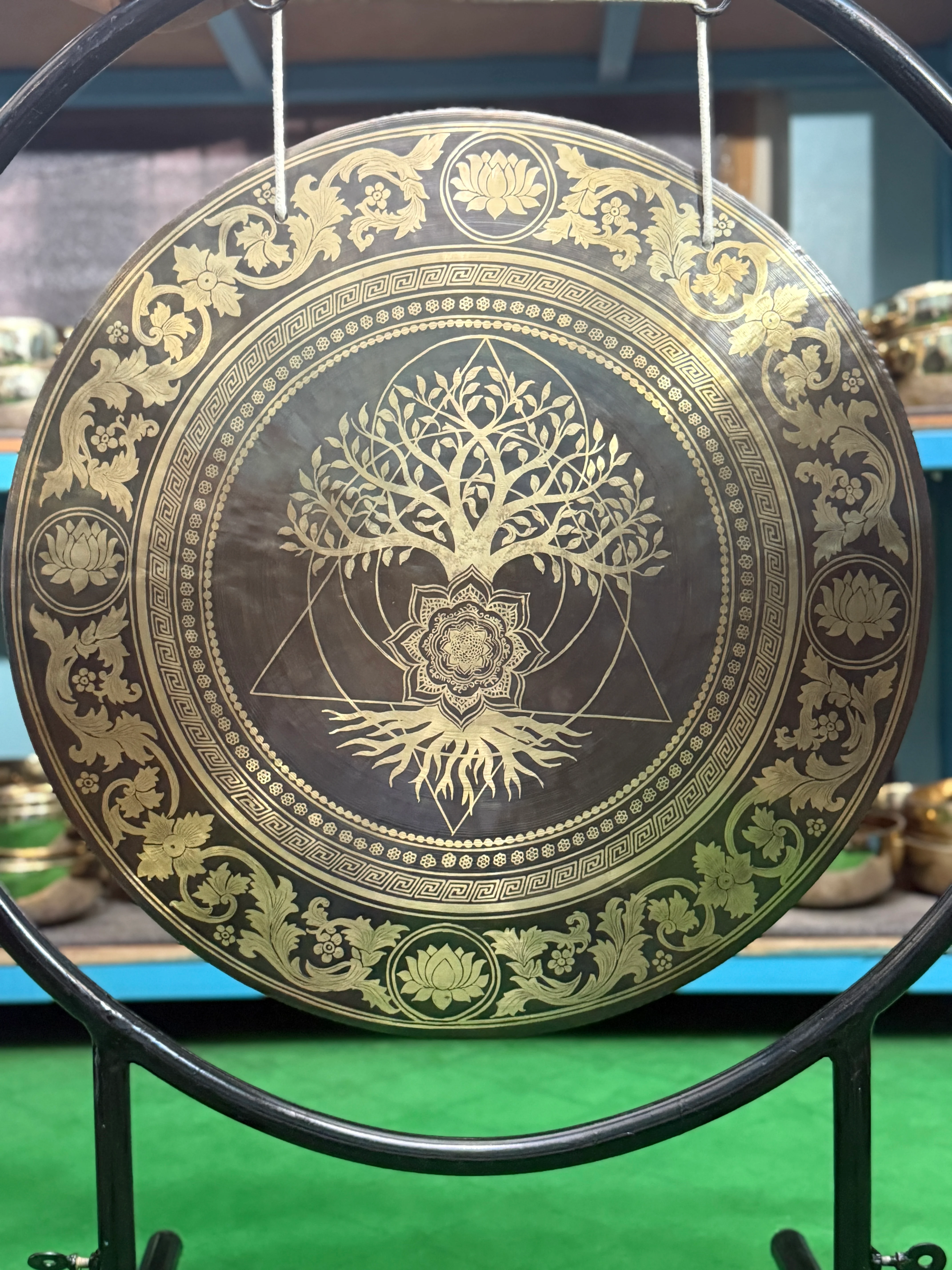 27 Inch Bronze Gong Handmade In Nepal One of One 0009 - Image 3