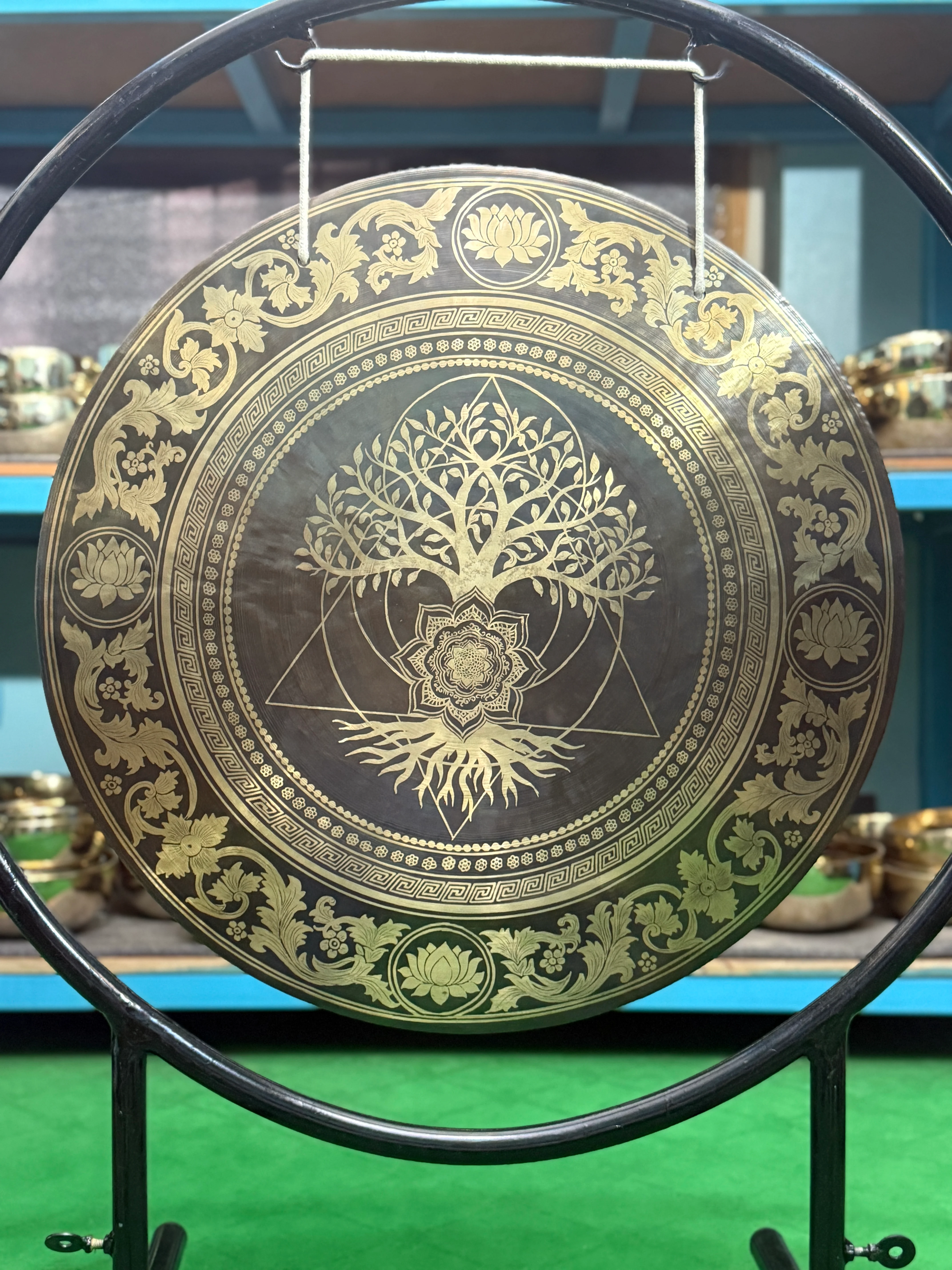 27 Inch Bronze Gong Handmade In Nepal One of One 0009 - Image 4