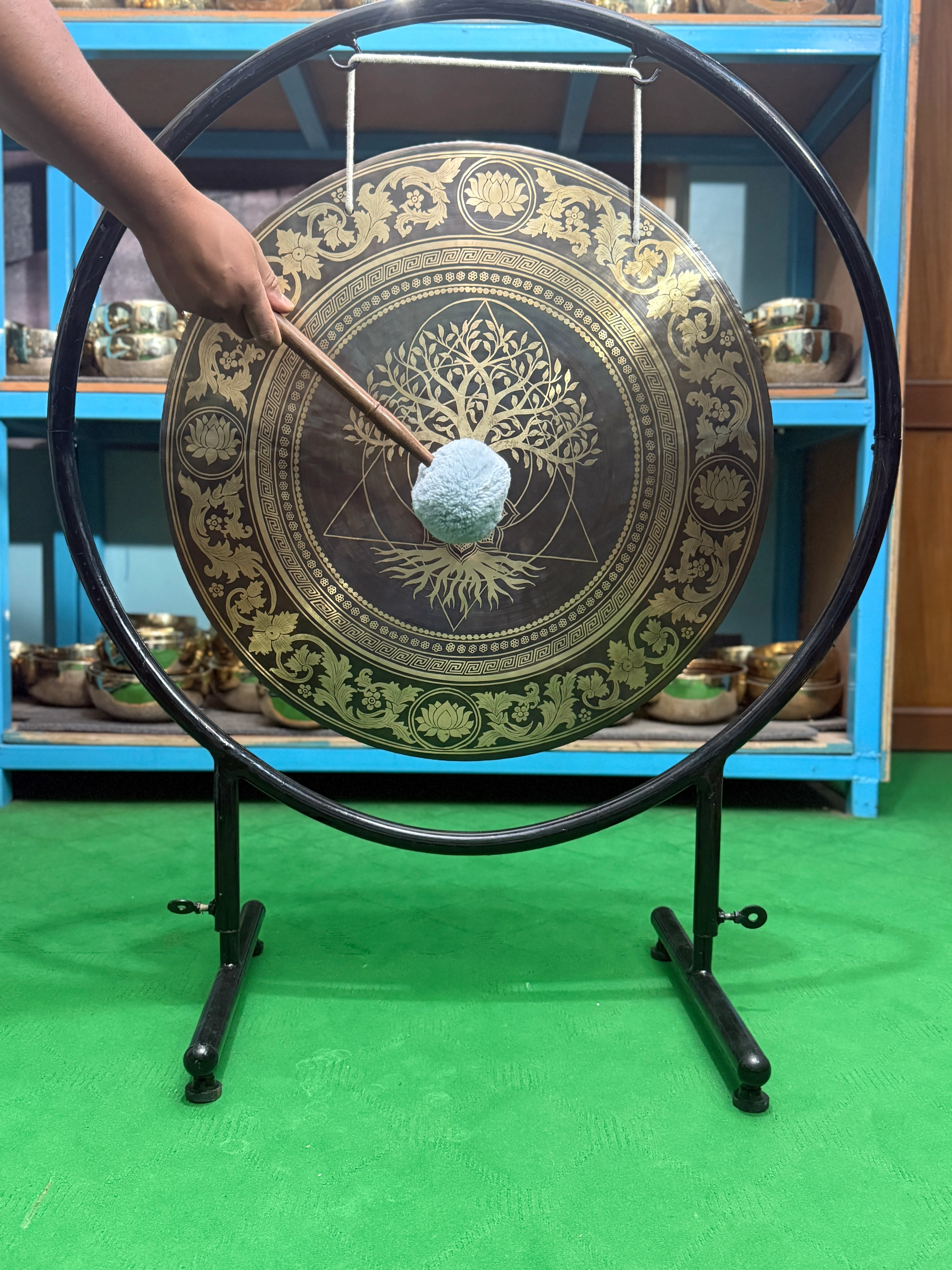 27 Inch Bronze Gong Handmade In Nepal One of One 0009 - Image 8