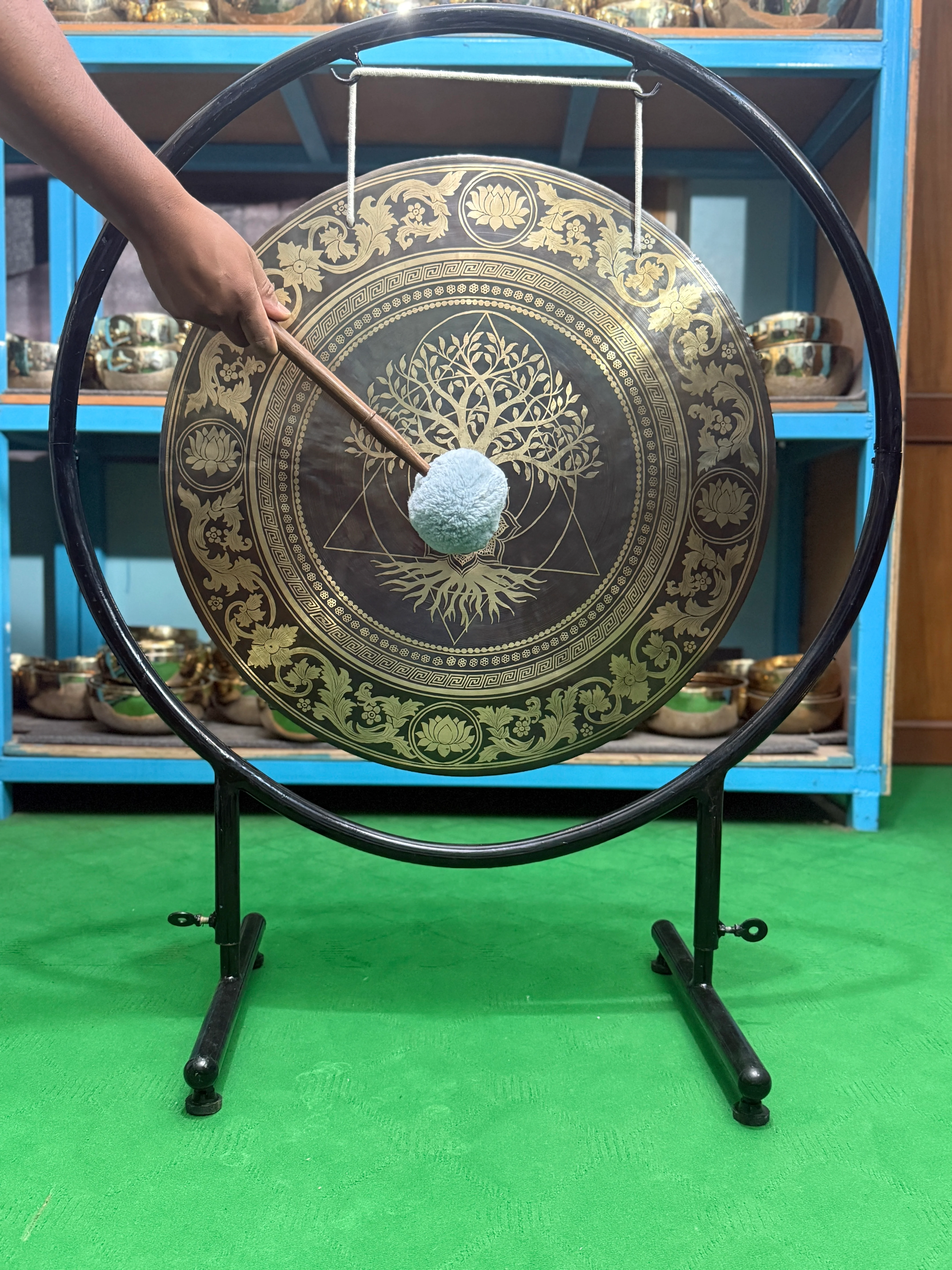 27 Inch Bronze Gong Handmade In Nepal One of One 0009 - Image 9