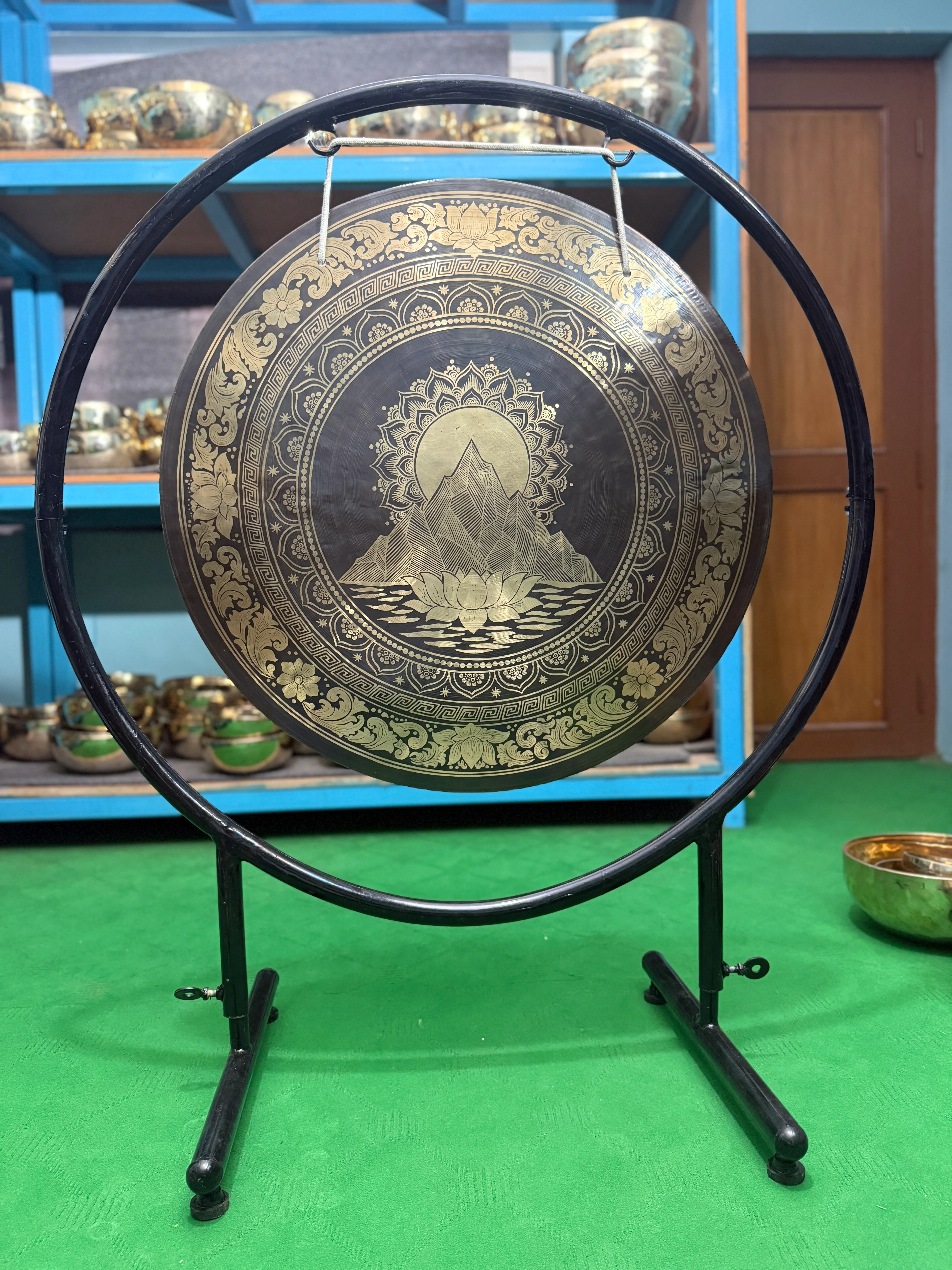 27 Inch Bronze Gong Handmade In Nepal One of One 0010 - Image 10