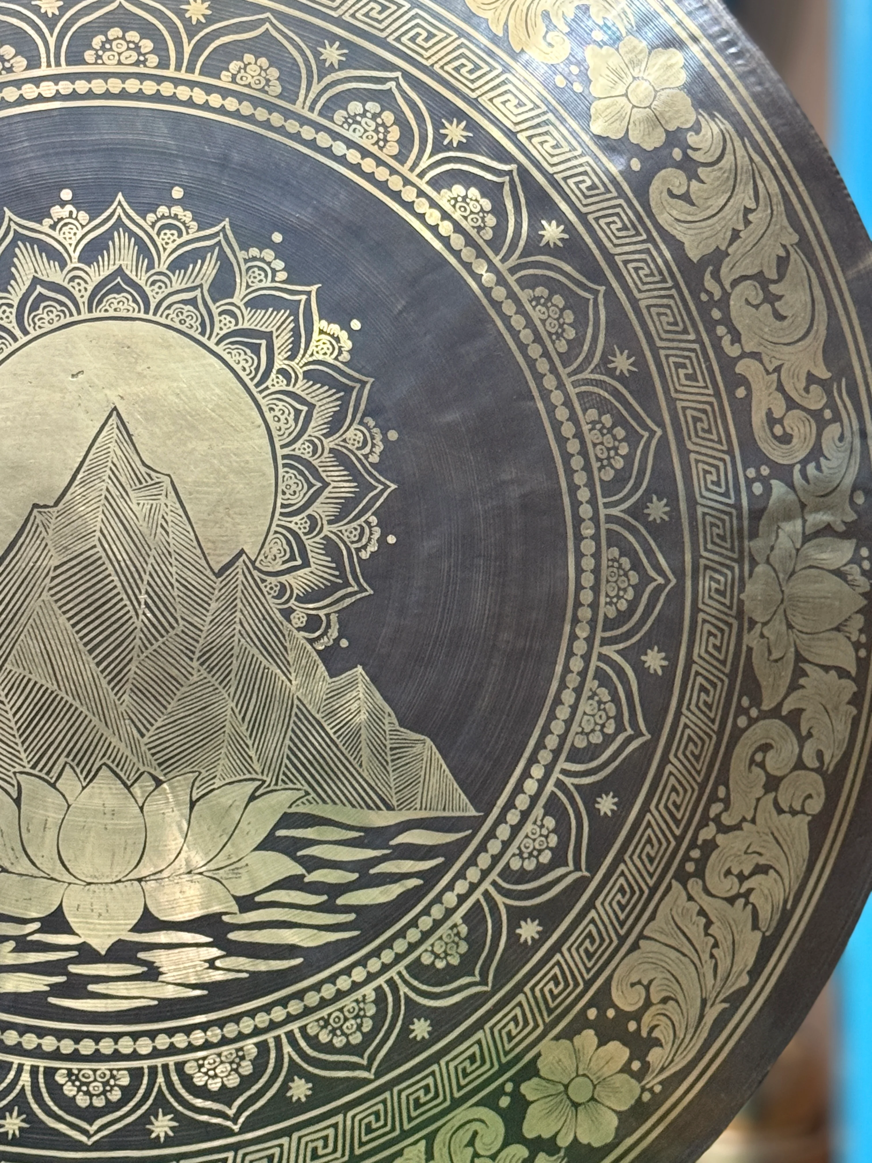 27 Inch Bronze Gong Handmade In Nepal One of One 0010 - Image 6