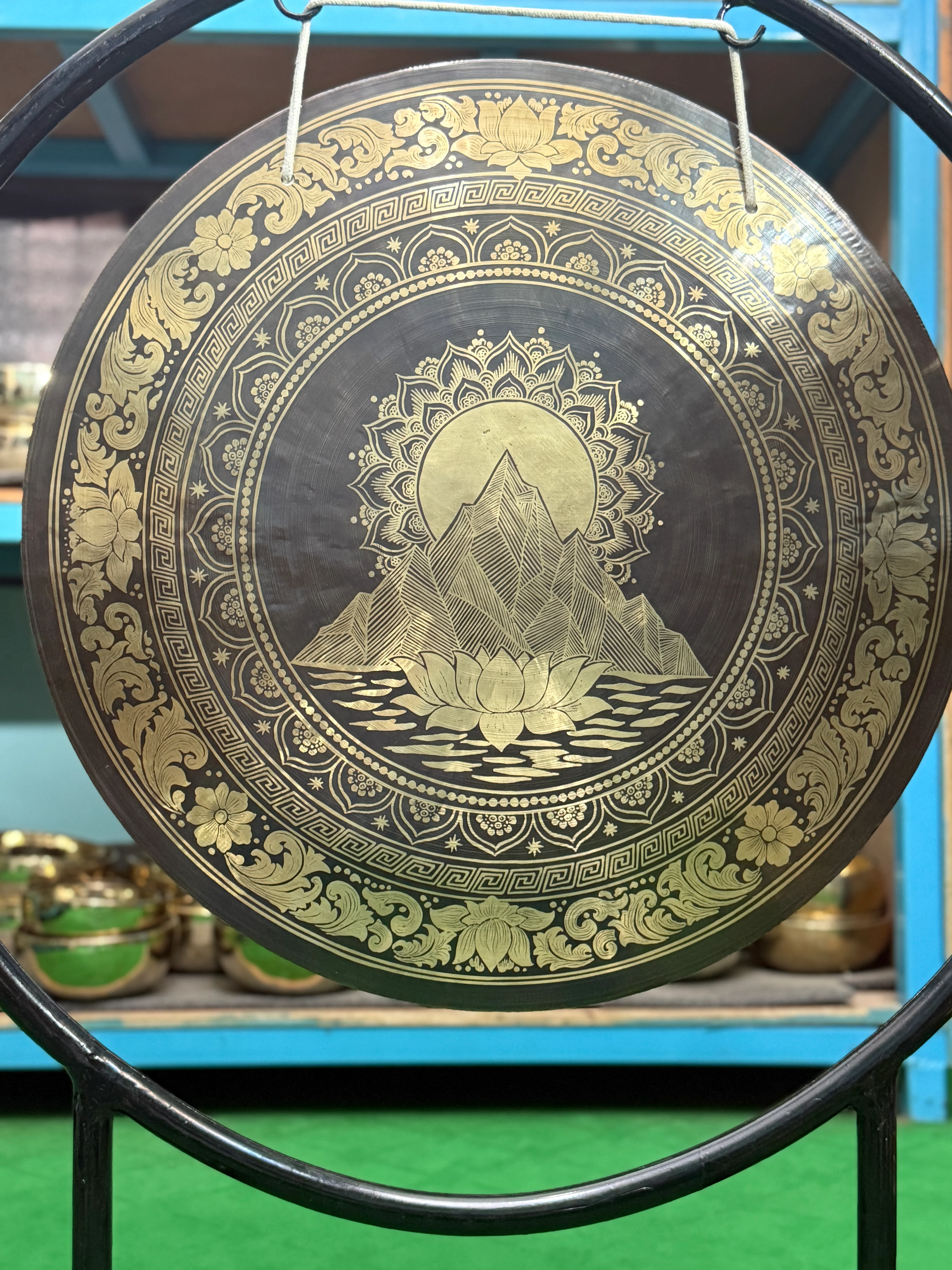 27 Inch Bronze Gong Handmade In Nepal One of One 0010 - Image 8