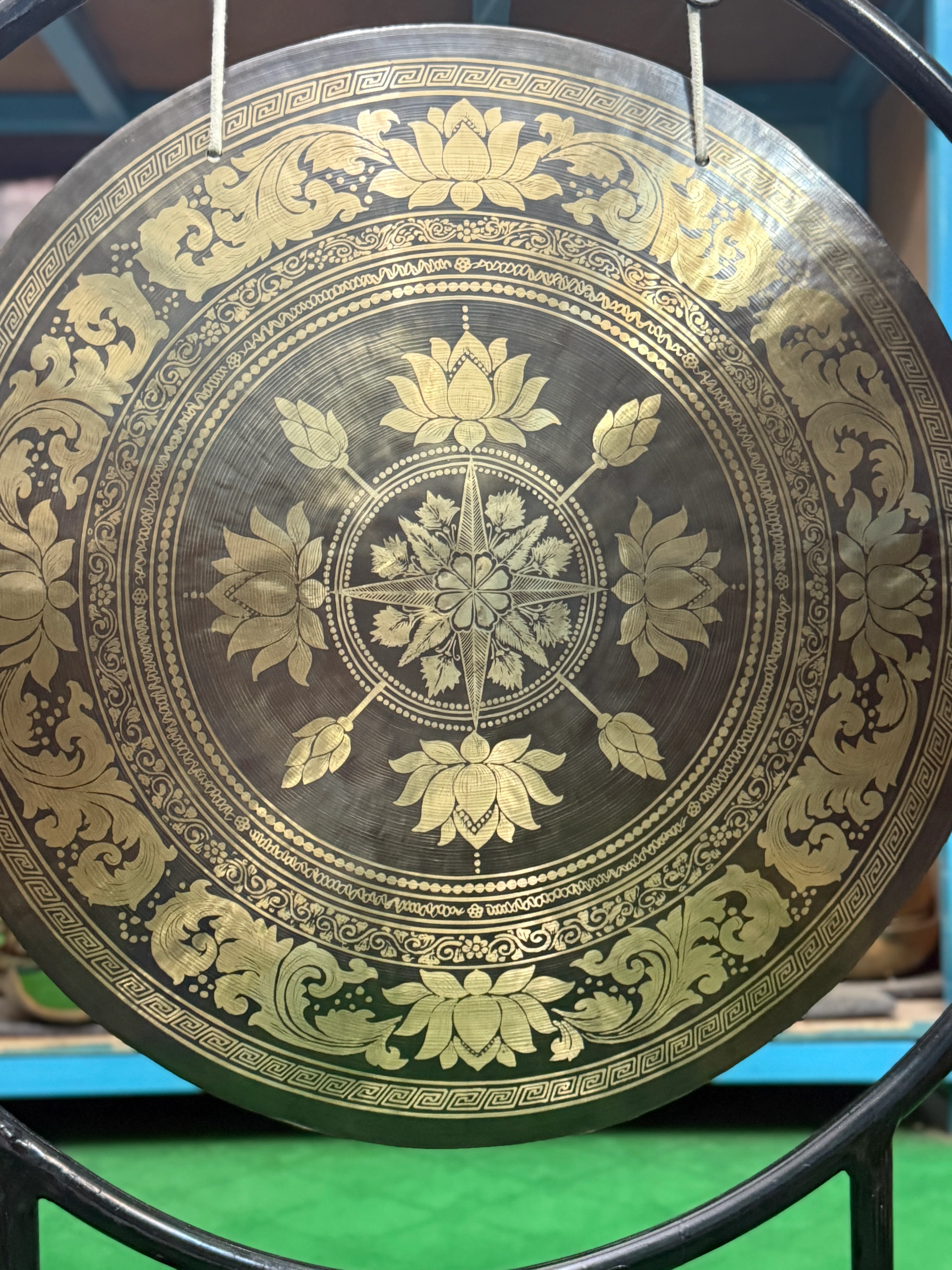 27 Inch Bronze Gong Handmade In Nepal One of One 0011 - Image 10