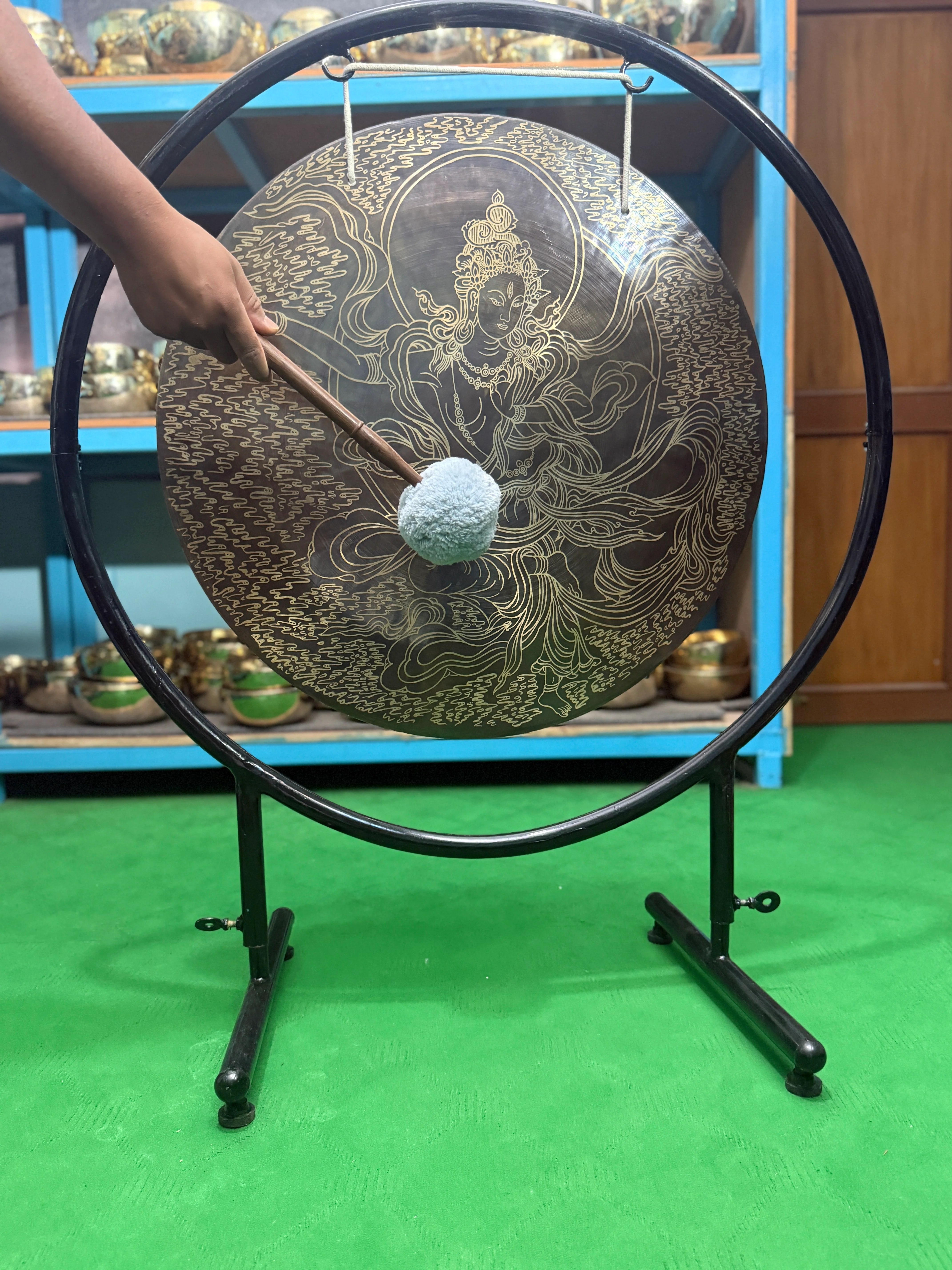 27 Inch Bronze Gong Handmade In Nepal One of One 0012 - Image 10