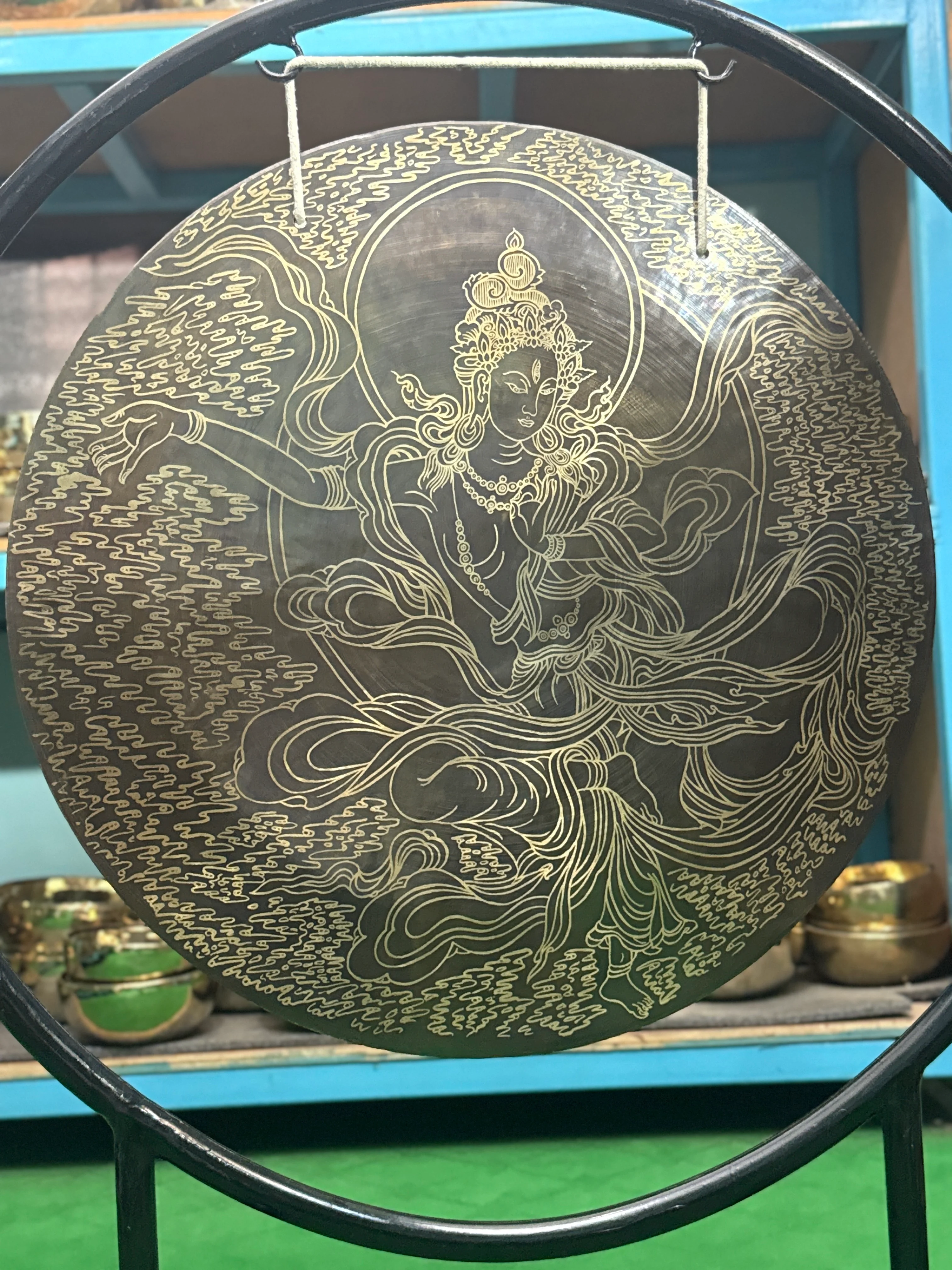 27 Inch Bronze Gong Handmade In Nepal One of One 0012 - Image 13
