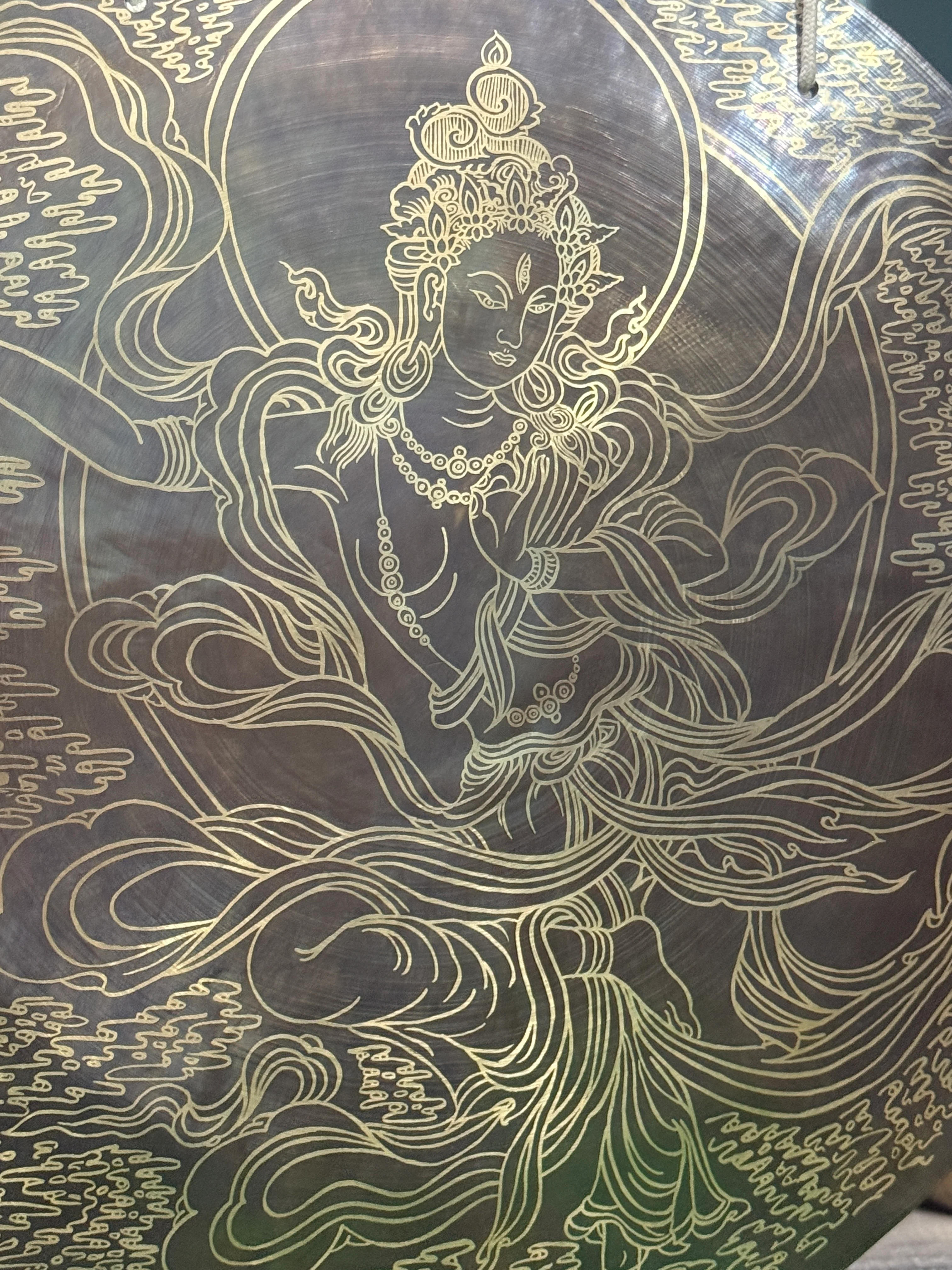 27 Inch Bronze Gong Handmade In Nepal One of One 0012 - Image 4