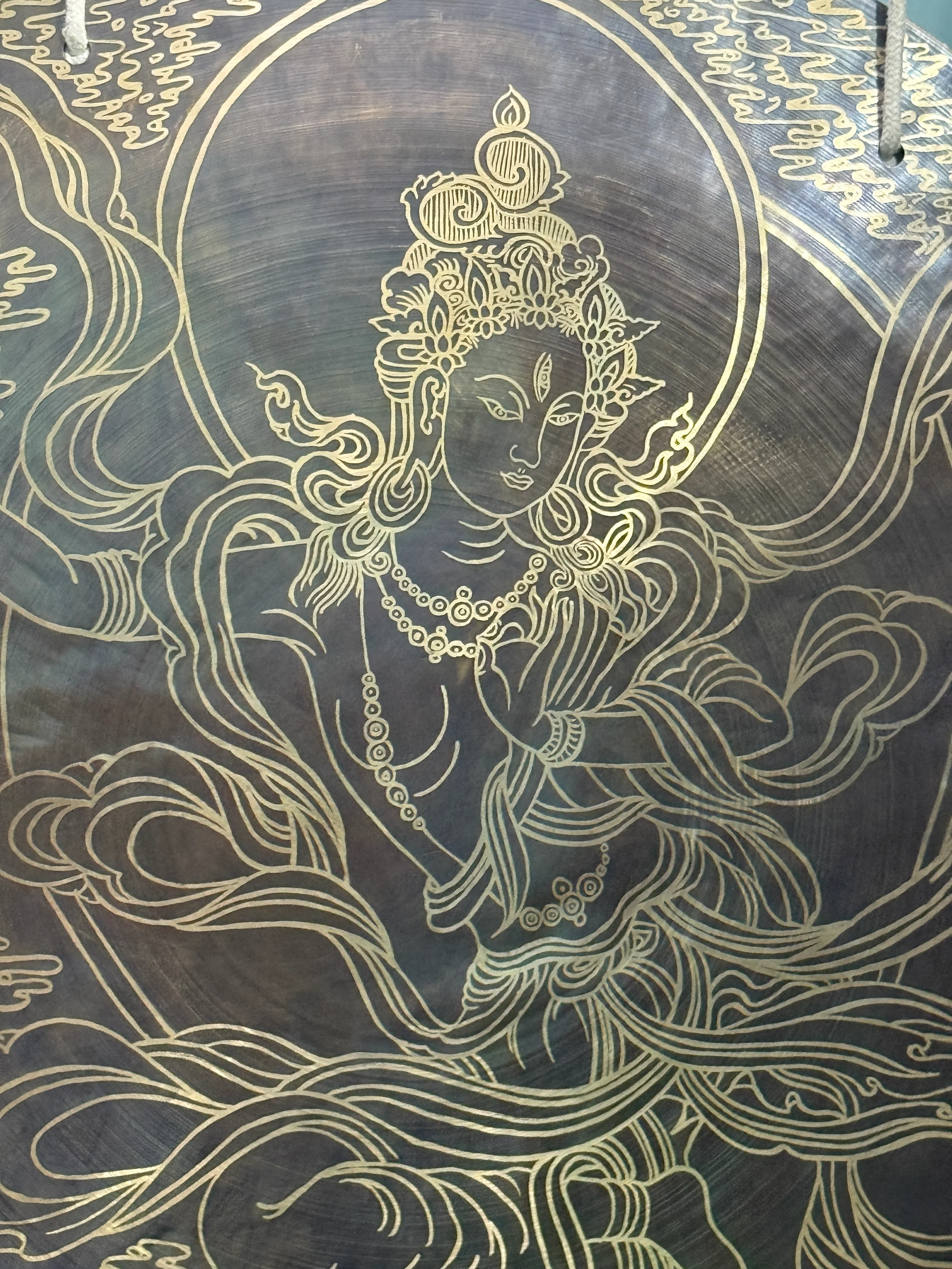 27 Inch Bronze Gong Handmade In Nepal One of One 0012 - Image 7